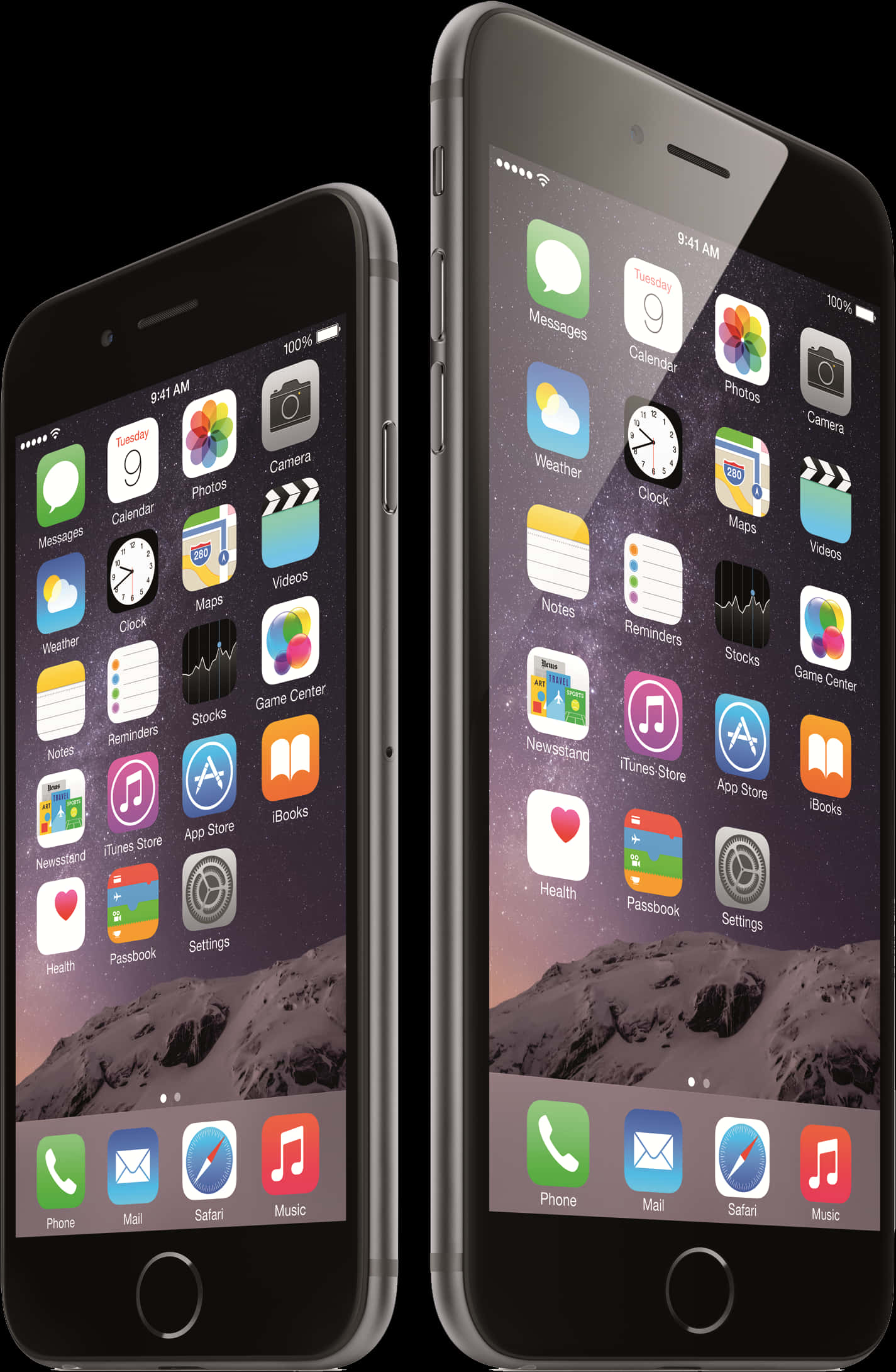 i Phone6 en 6 Plus Vertoon Muurpapier