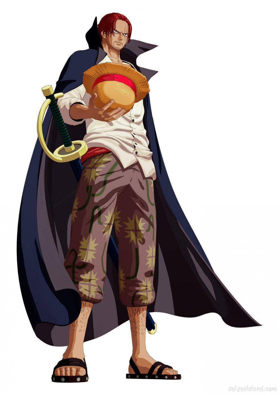 Ikone Strooihoed Shanks One Piece Muurpapier