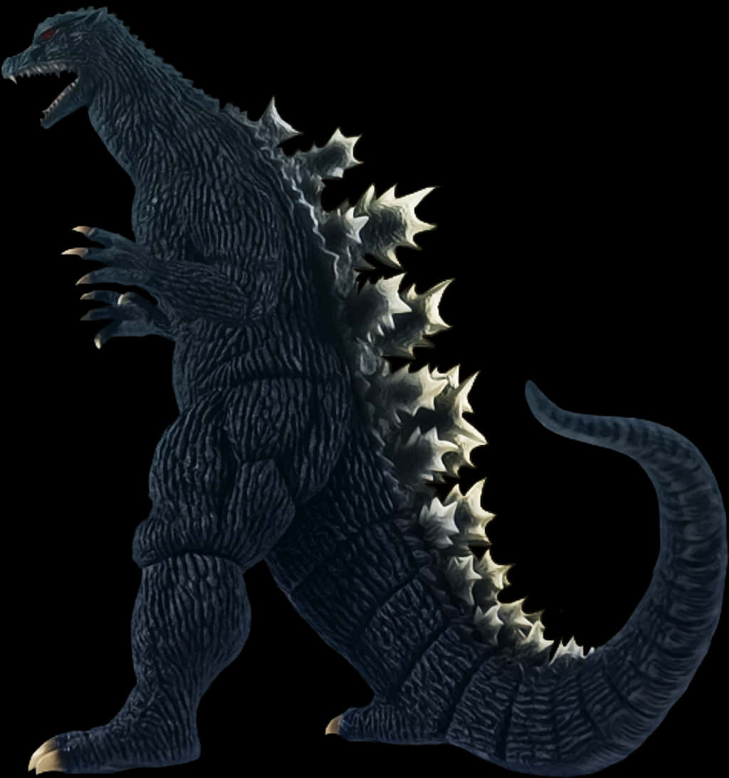Ikoniese Godzilla-figuur silhoeët Muurpapier