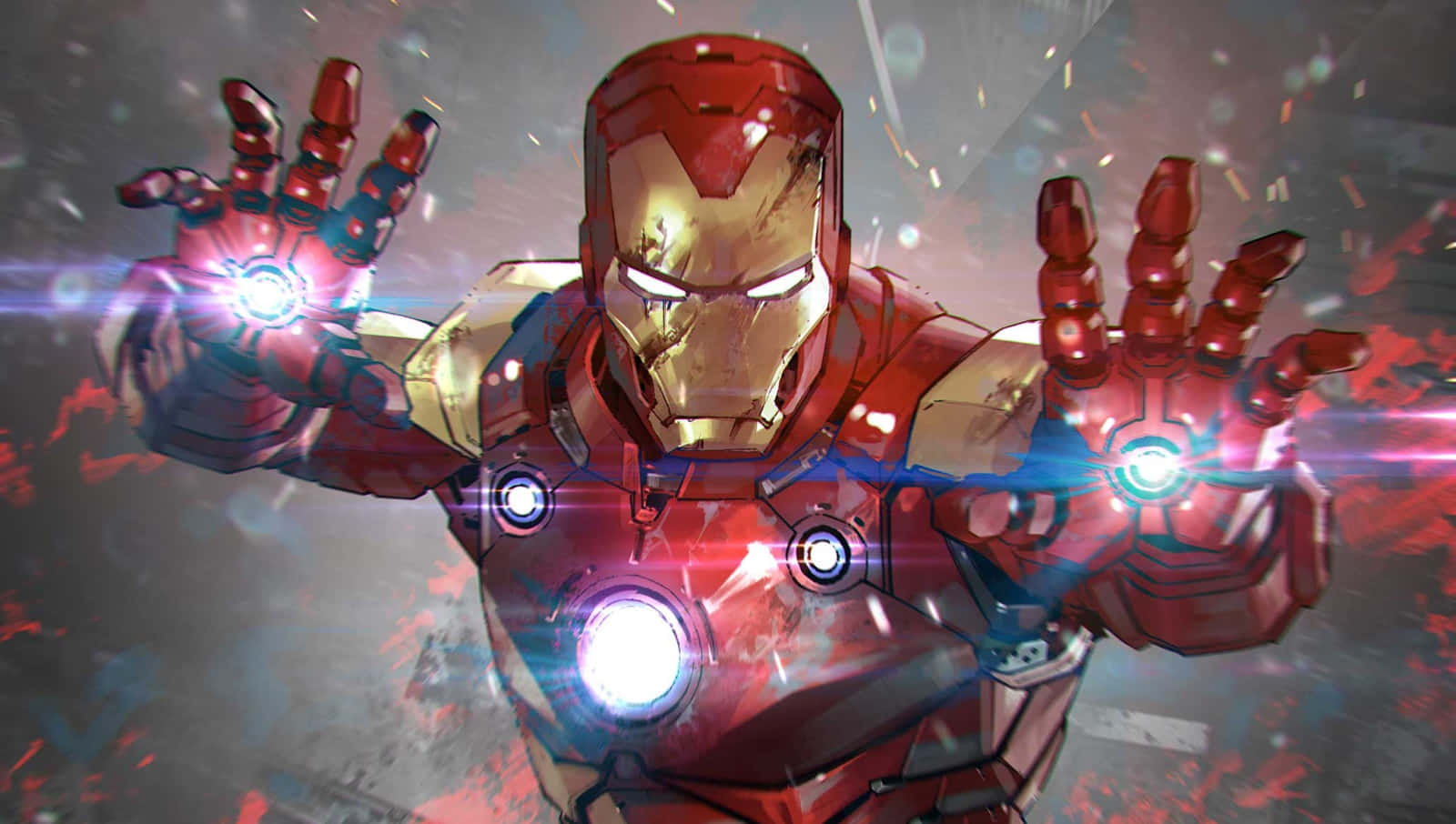 Ikoniese Ysterman in Aksie – Marvel se Beste Muurpapier
