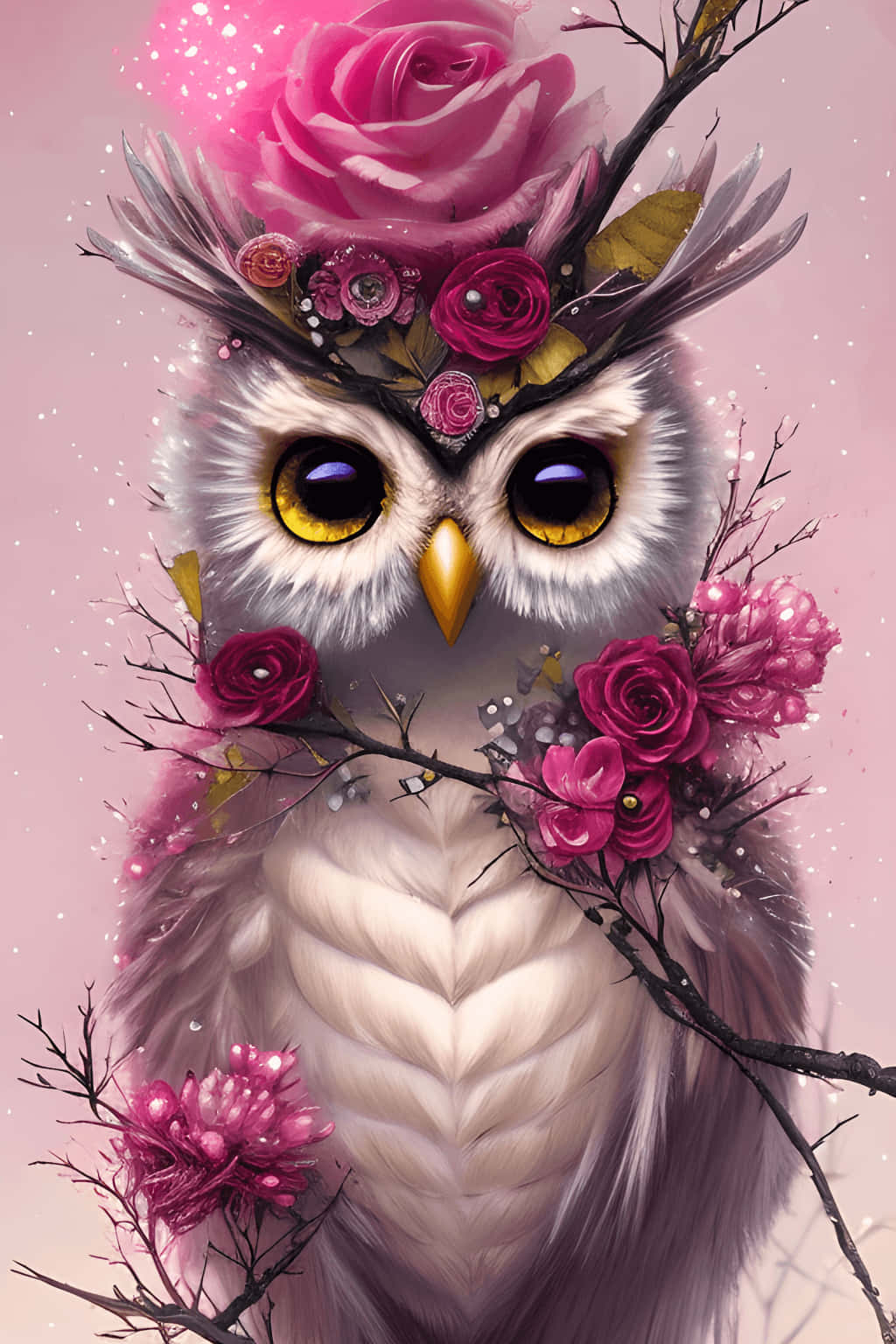In Die Toekoms Kyk - 'n Oulike Uil Muurpapier