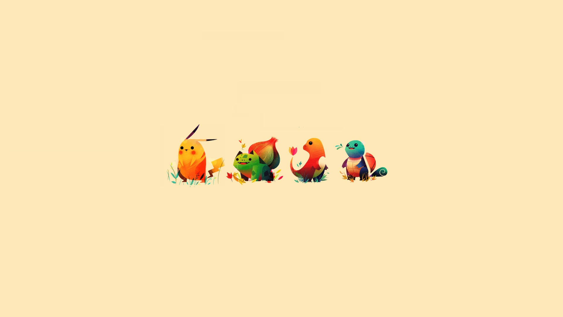 Indie Estetiese Skootrekenaar Pokemon Gen 1 Beginners Muurpapier