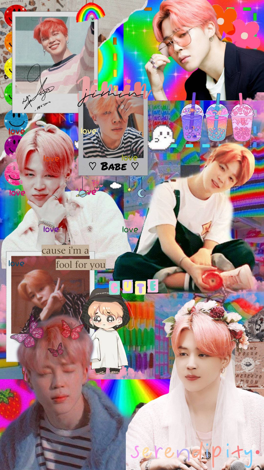 Indie Kid Estetiek Oulike Park Jimin Muurpapier