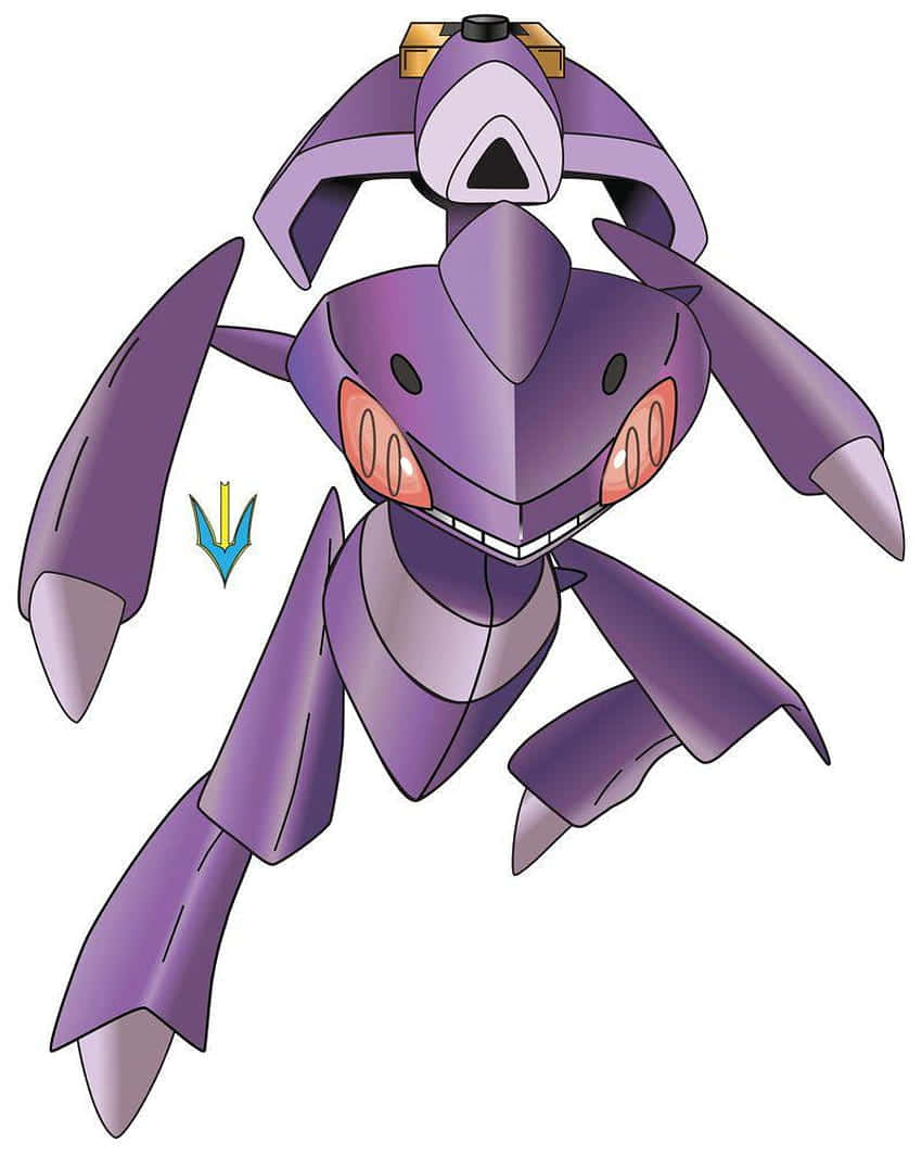 Indrukwekkende Genesect Pokémon Illustrasie Muurpapier