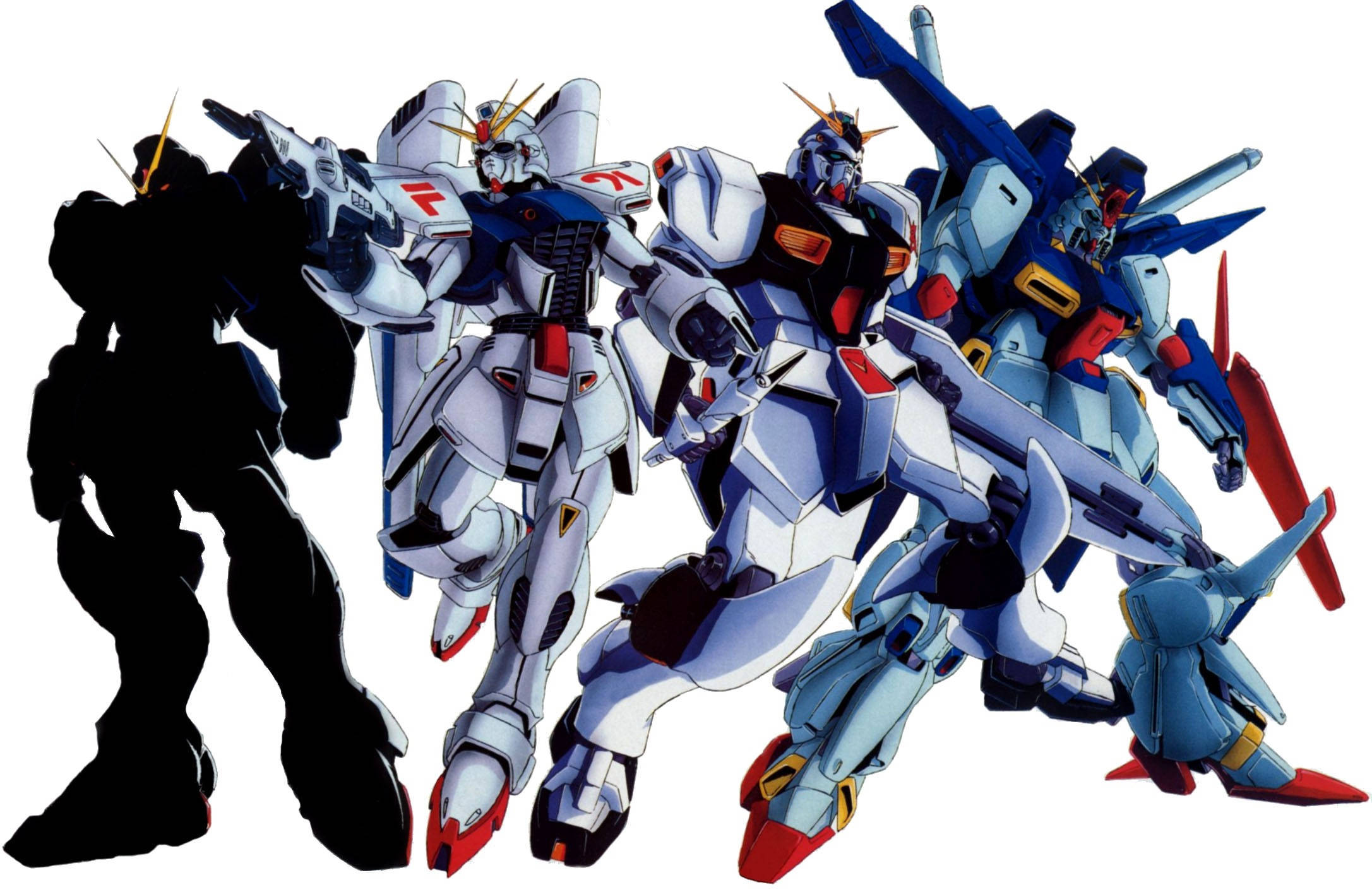 Indrukwekkende Mobile Suit Gundams in Aksie Muurpapier