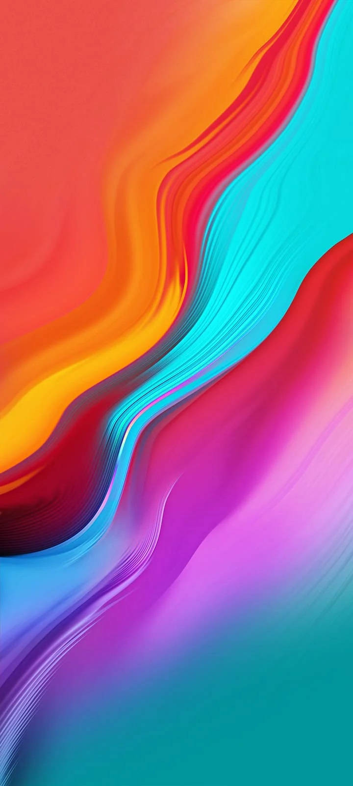 Infinix Smart 4 Abstracte Kleurvolle Kurwes Muurpapier
