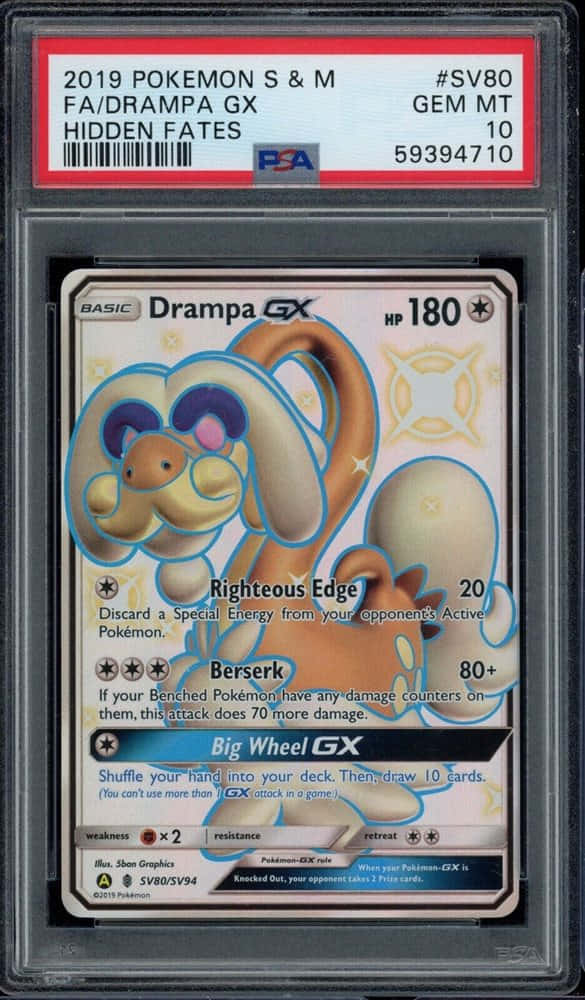 Ingeslote Drampa Pokémon Handelskaart Muurpapier