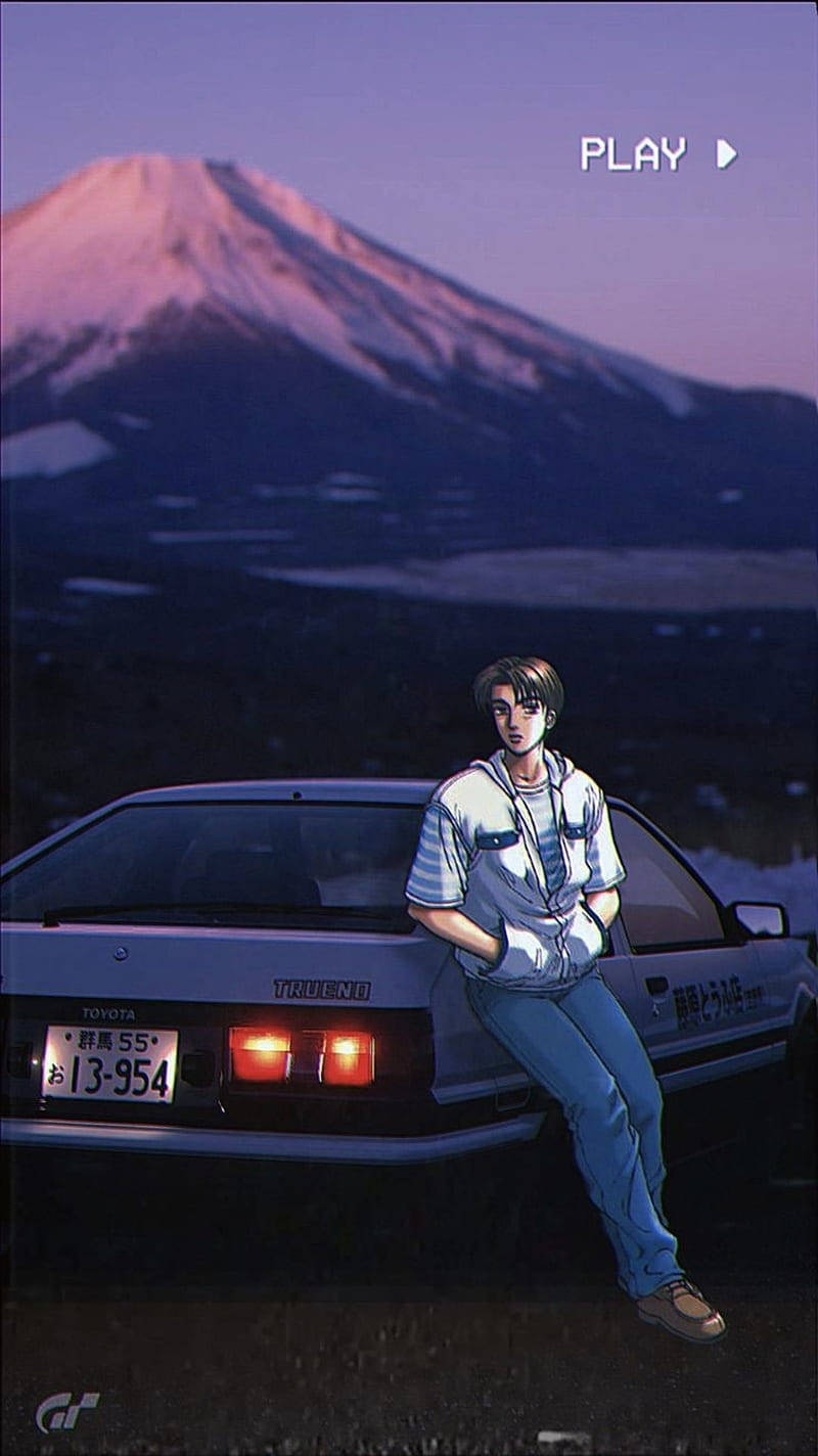 Initial D JDM Estetika Muurpapier