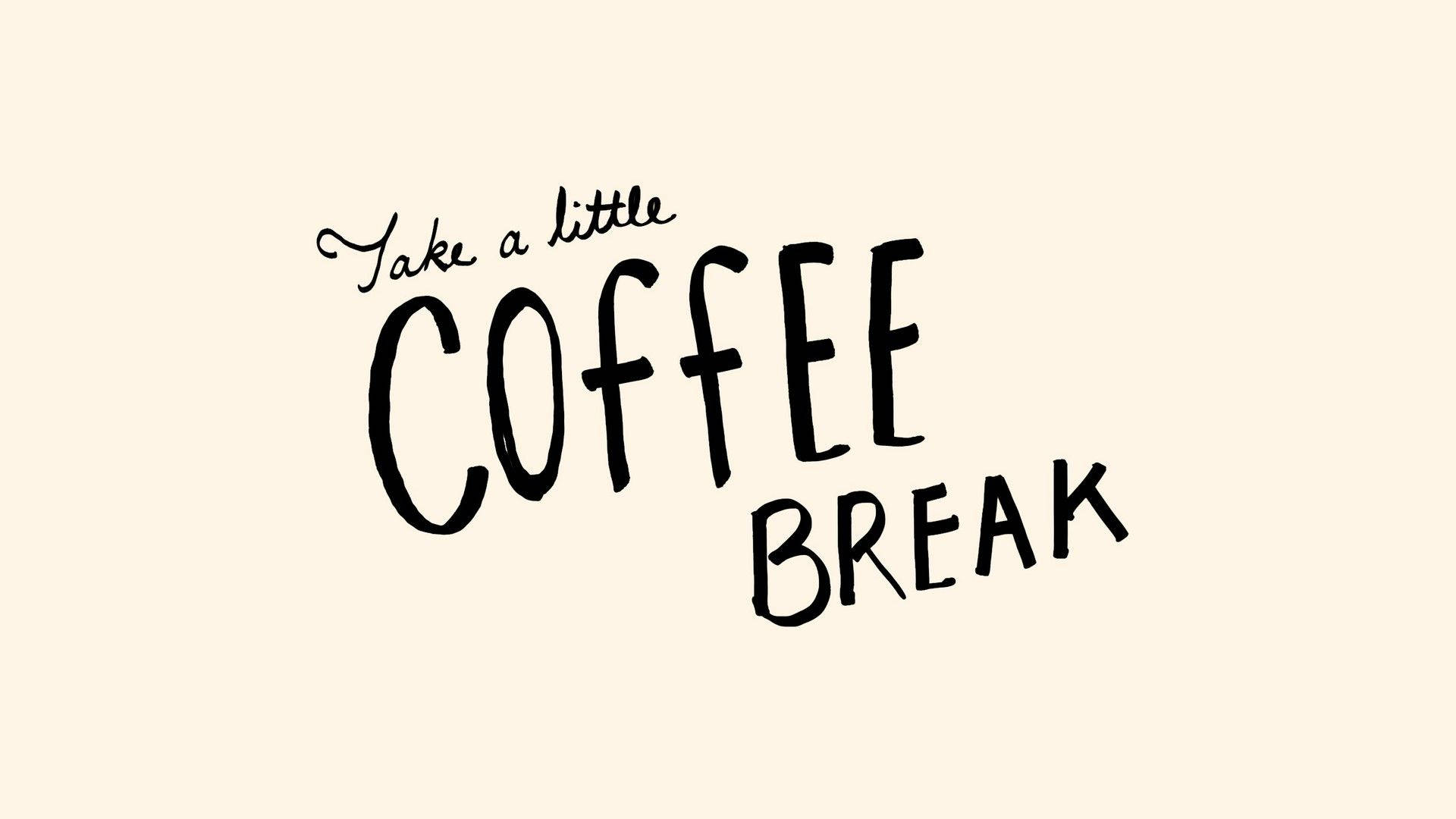 Inspirerende Koffiepouse met Oulike Aanhalings Muurpapier