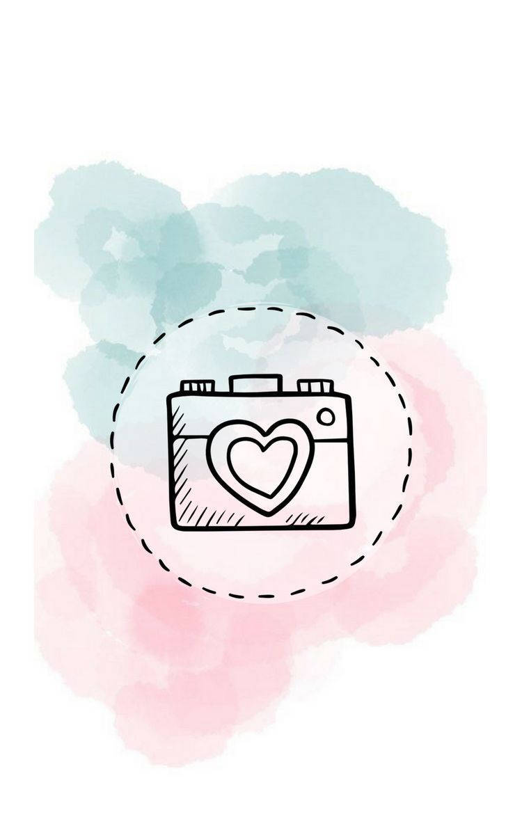 Instagram Storie Kamera-ikoon Kuns Muurpapier