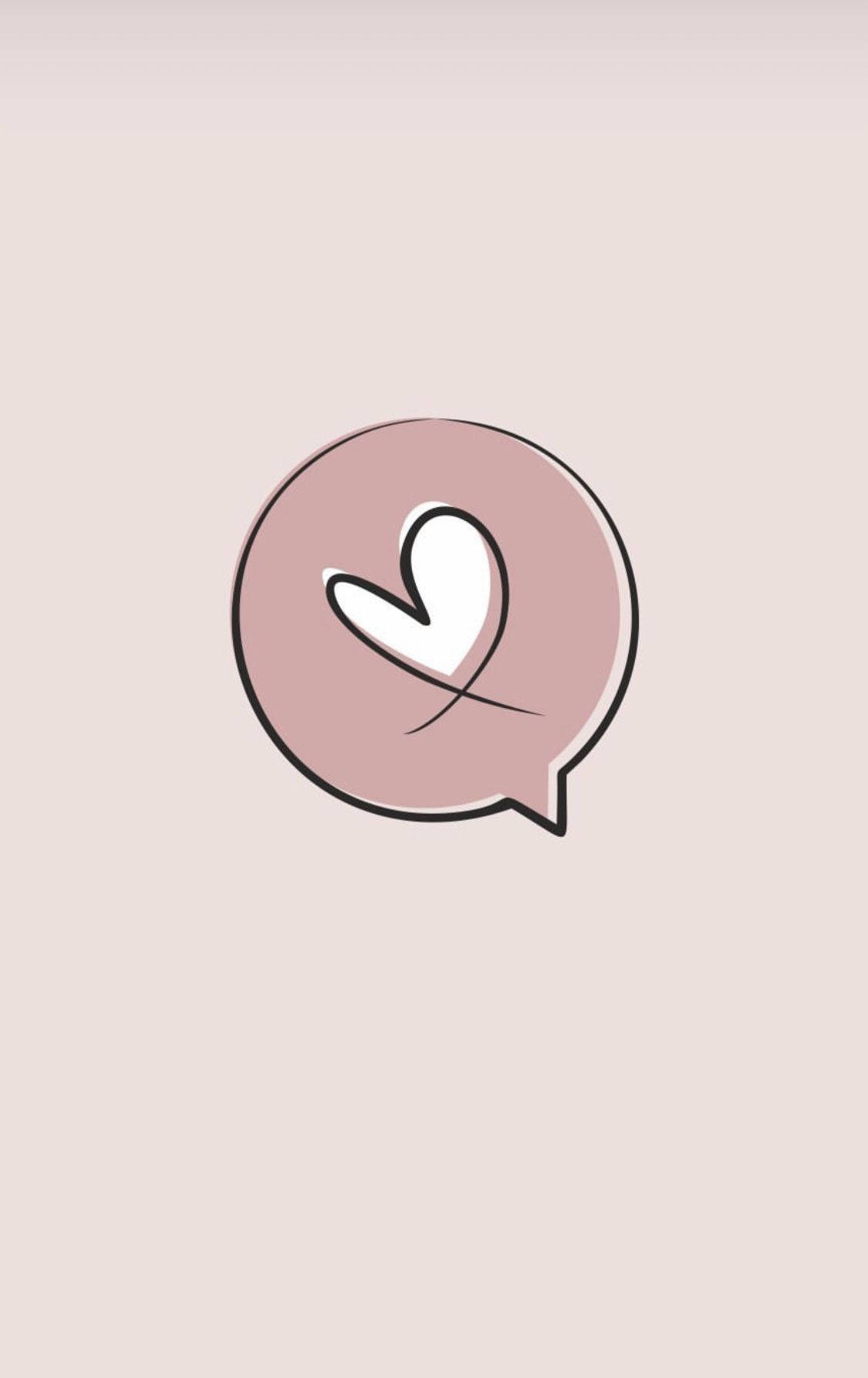 Instagram Storie Spraakborrel Hart Muurpapier