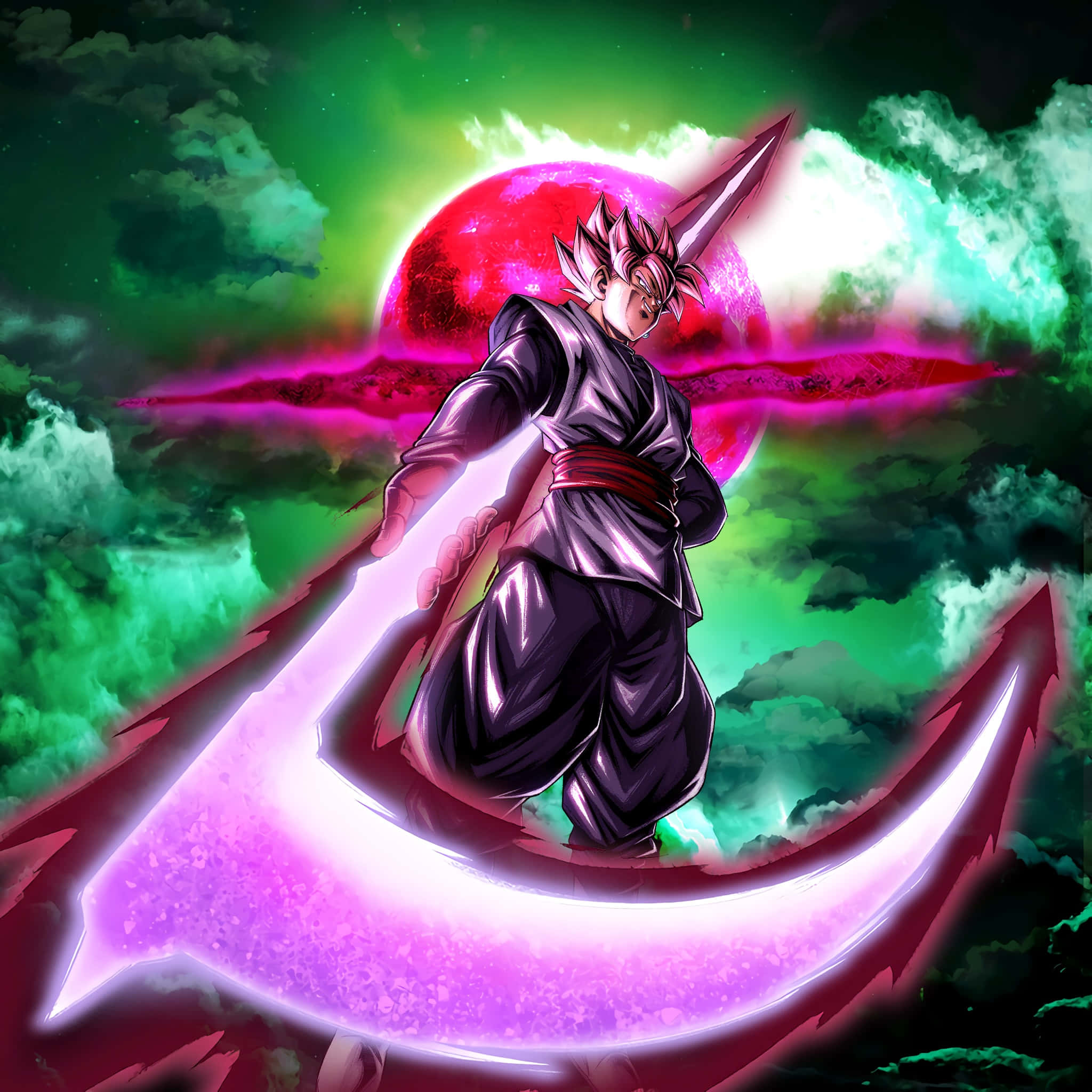 Intense Goku Black in Aksie Muurpapier
