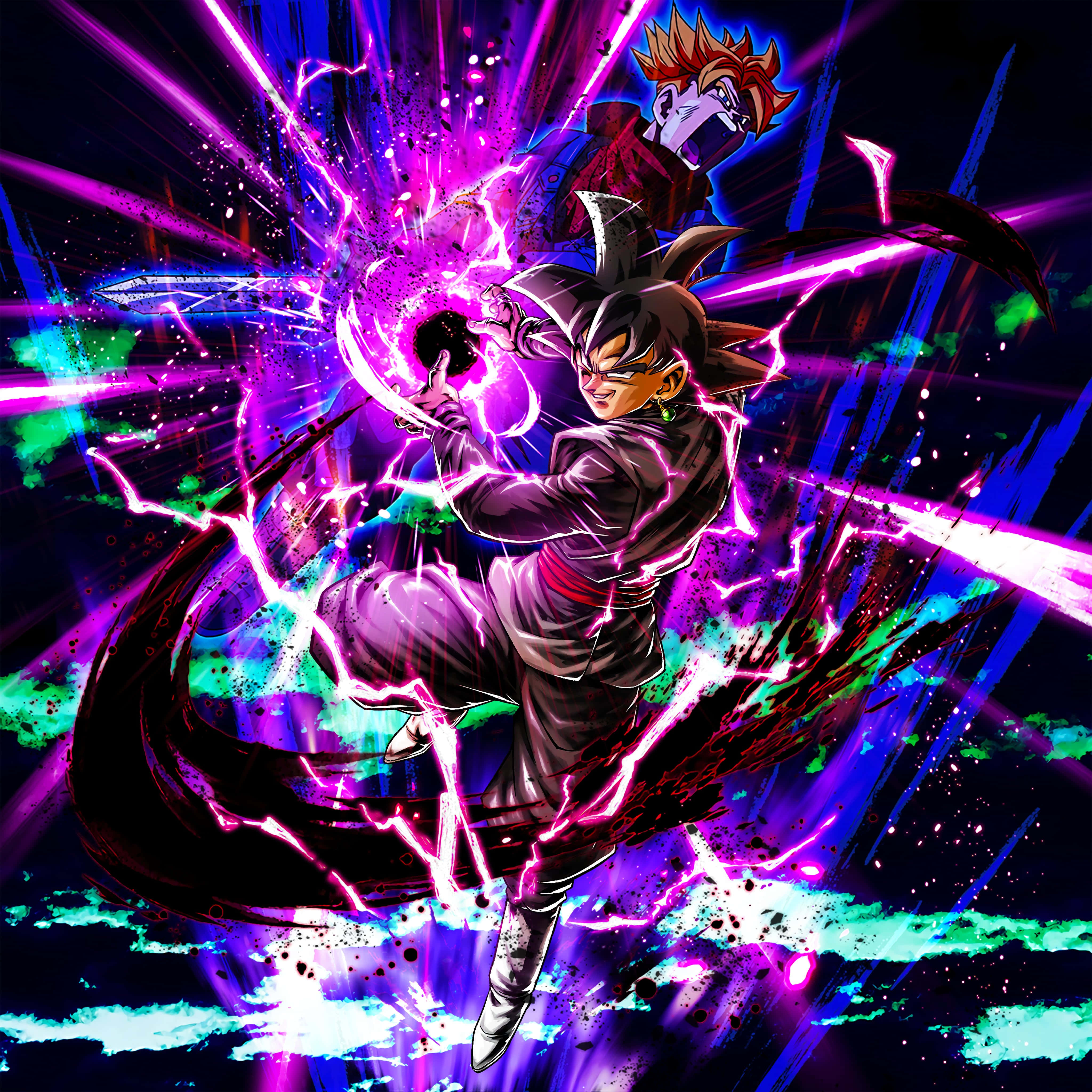 Intense Goku Black in Gevegshouding Muurpapier