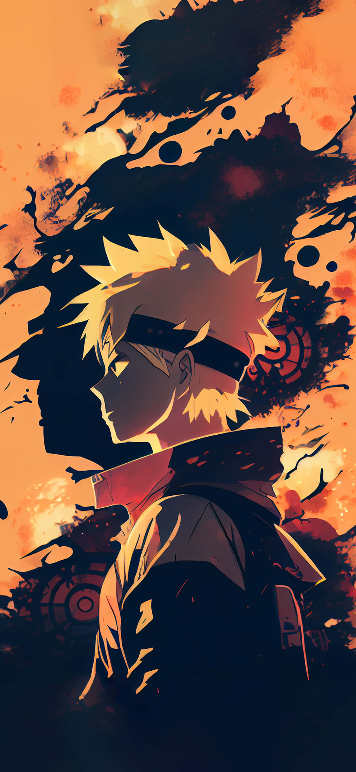 Intensiewe Oefensessie in Naruto Anime Muurpapier