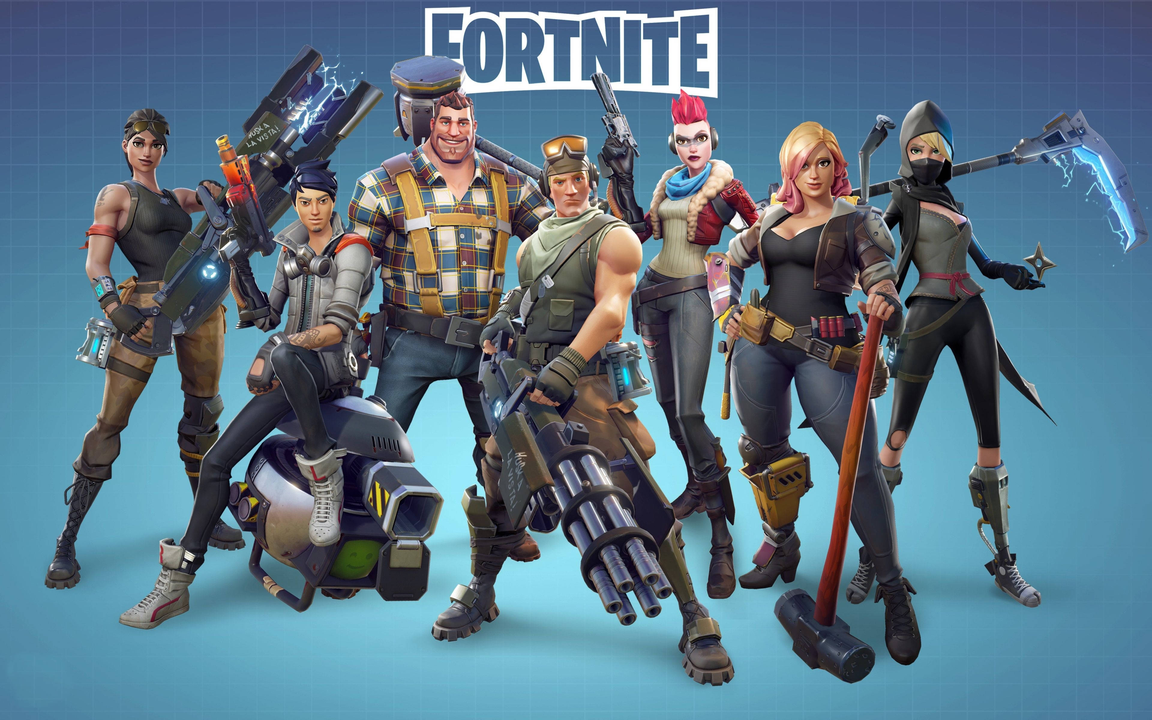 Interessante Plakkaat in Fortnite Vel-uitrusting Muurpapier