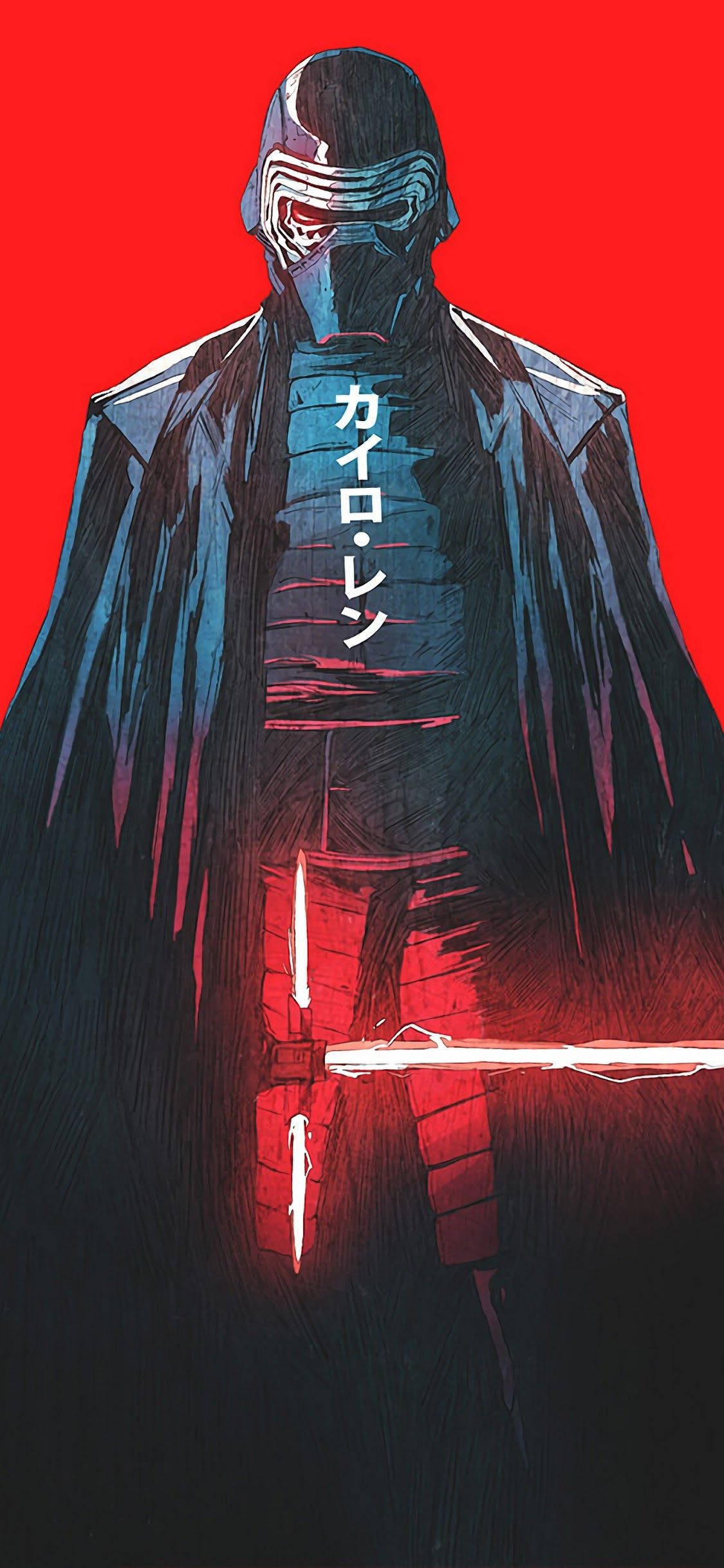 Intimiderende Kylo Ren Star Wars 4K iPhone Muurpapier