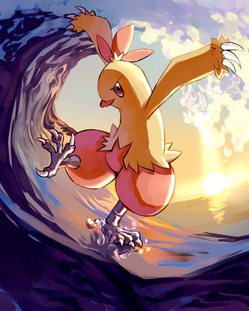 Intrepid Combusken Ry die Golwe Muurpapier