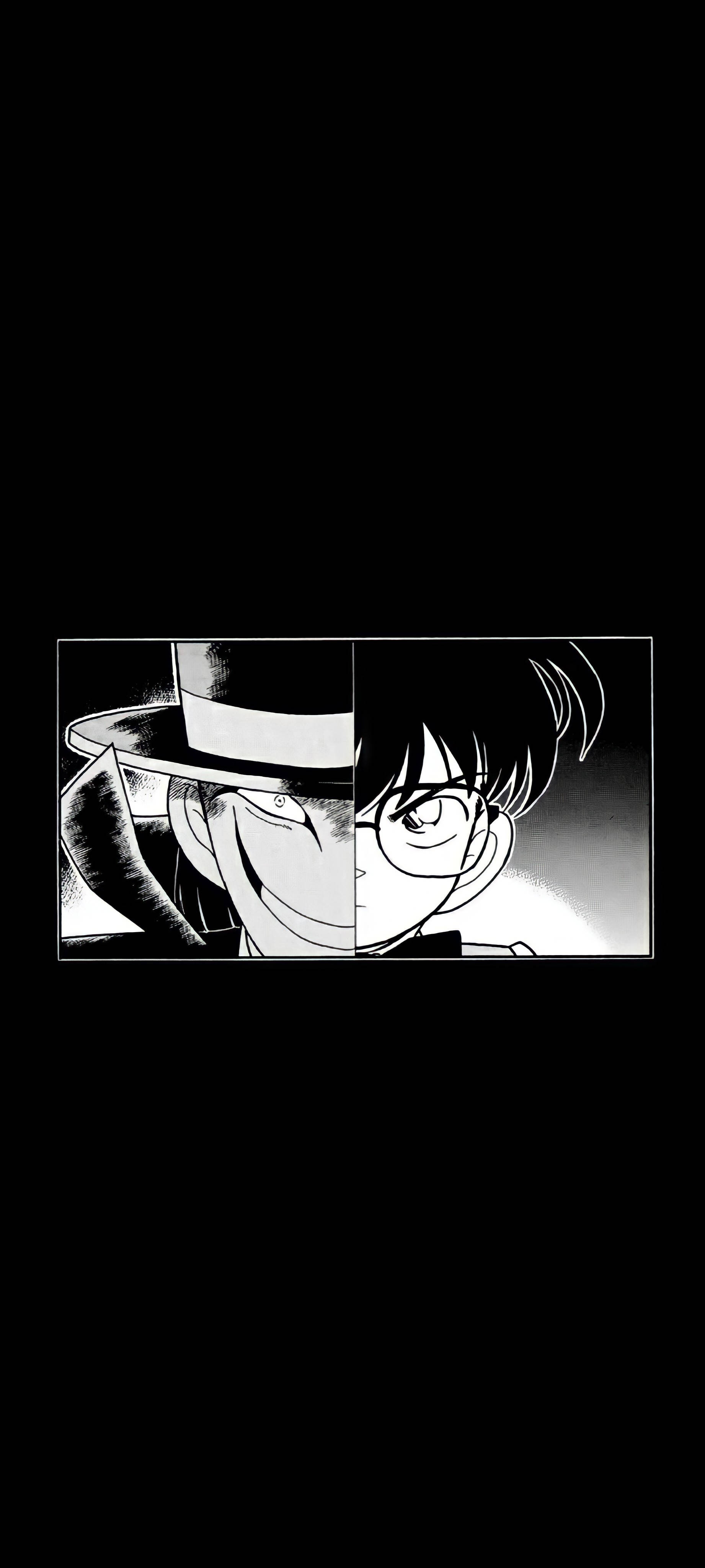 Intrigerende Swart Manga Karakter Muurpapier