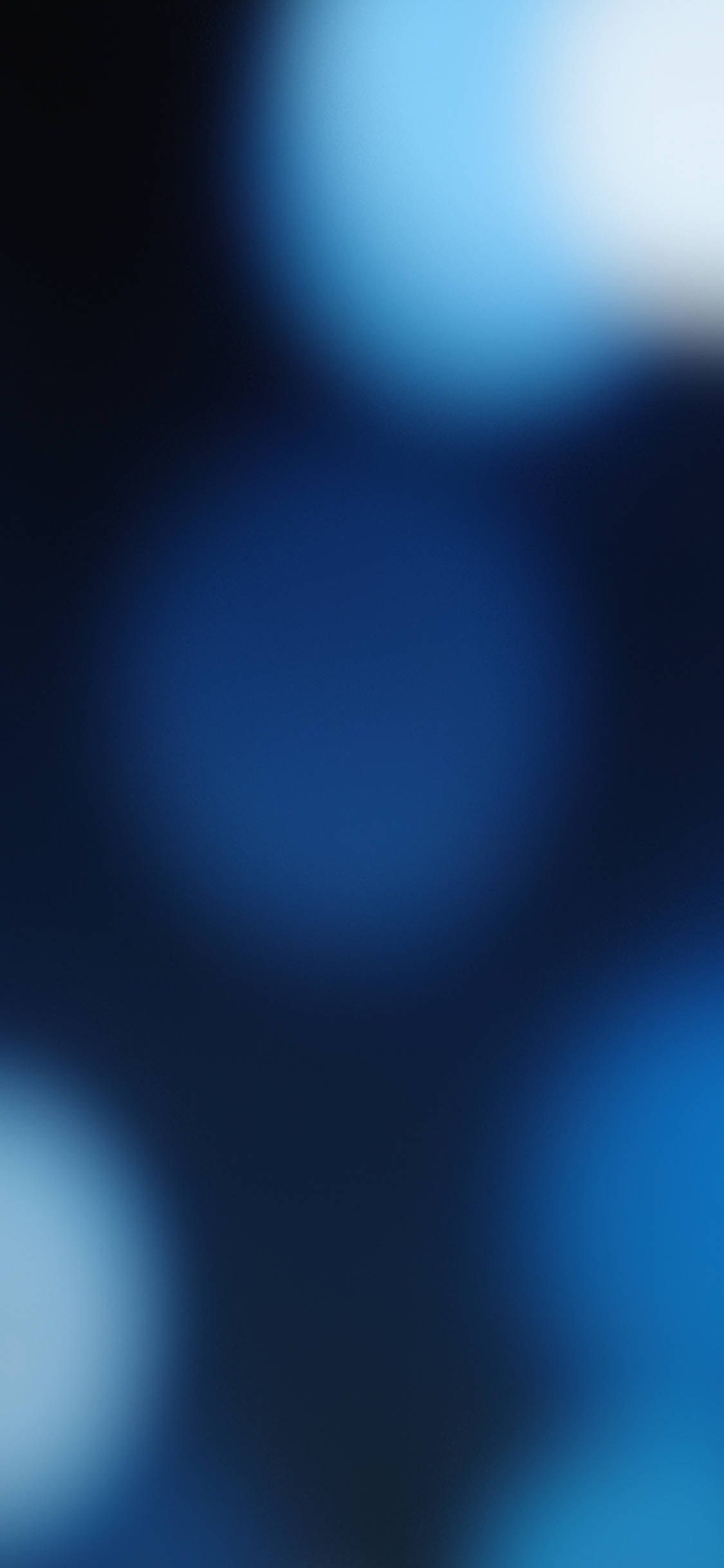 iOS 13 Blou Orb Ligte Muurpapier