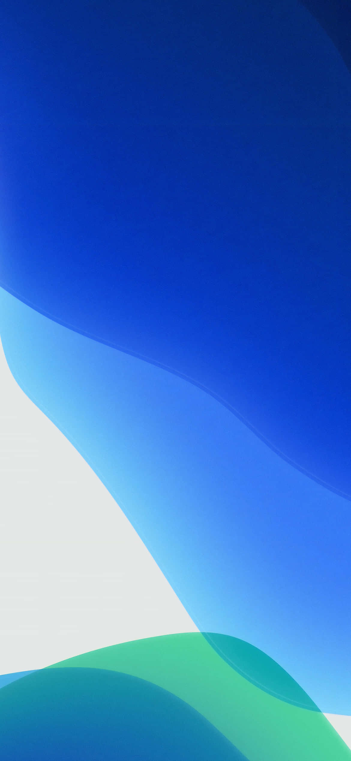 iOS 13 Blou Wit Agtergrond Muurpapier