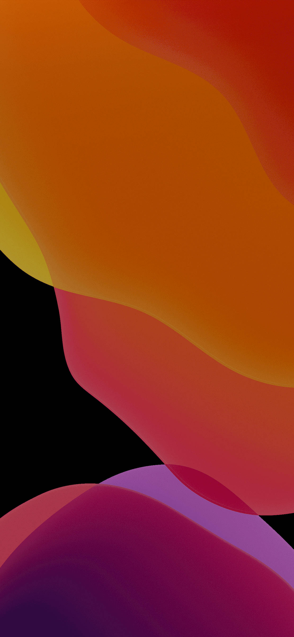 iOS 13 Donker Oranje Muurpapier