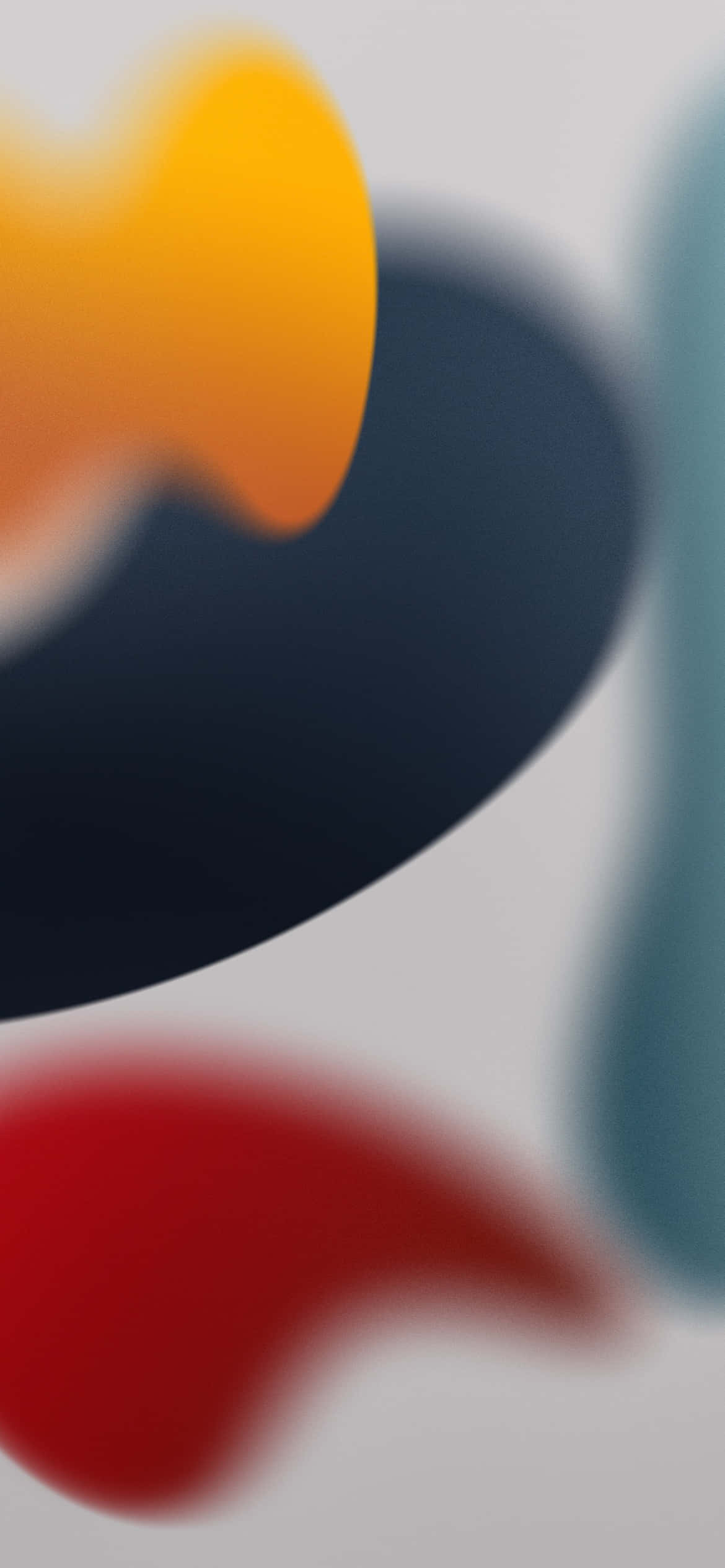 iOS 13 Geel en Rooi Estetiese Agtergrond Muurpapier