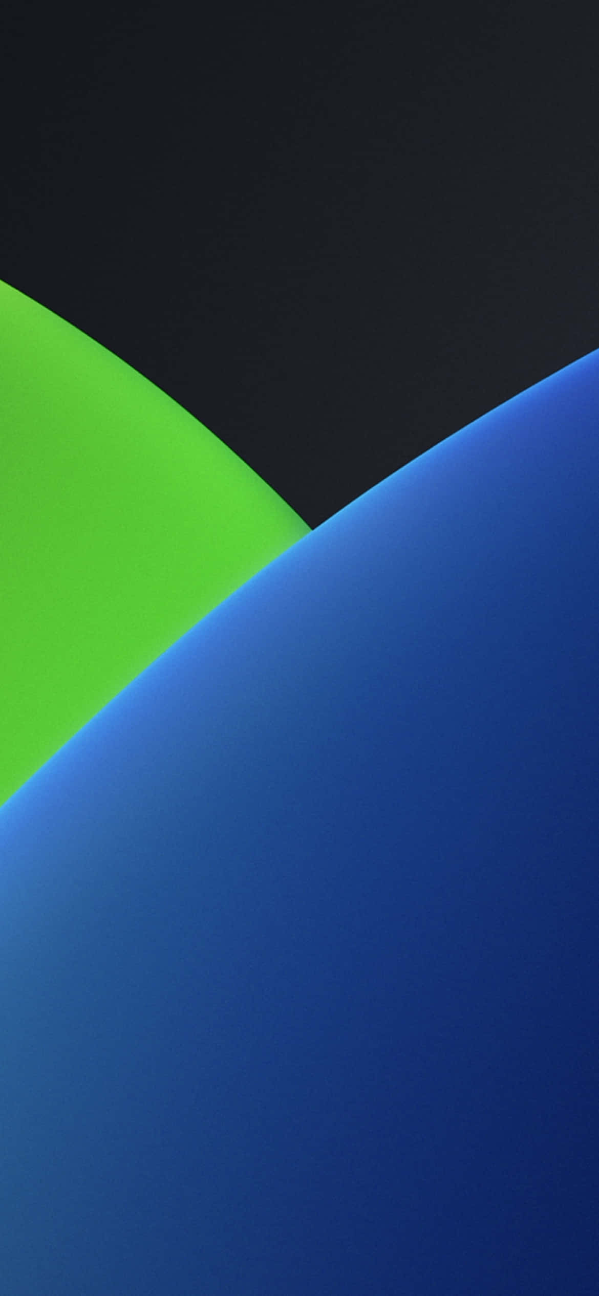 iOS 13 Geel Groen Kleur Oorvleuel Agtergrond Muurpapier