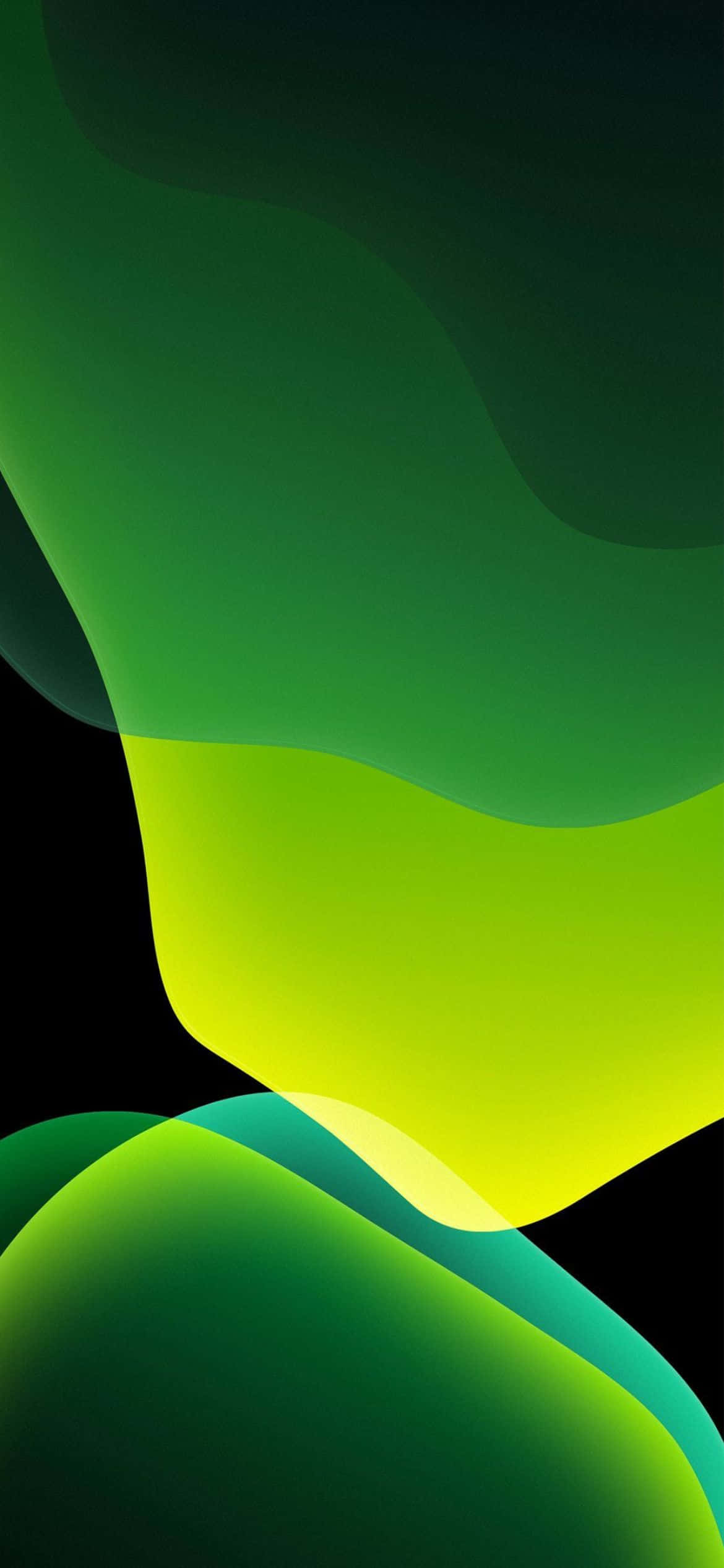 iOS 13 Groenskakerings Agtergrond Muurpapier