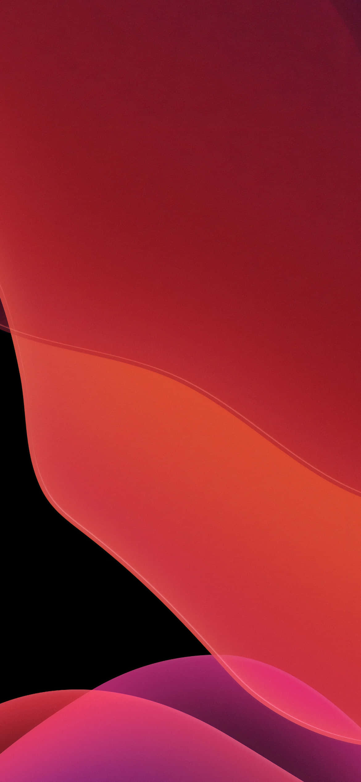 iOS 13 Oranje en Rooi Estetiese Agtergrond Muurpapier