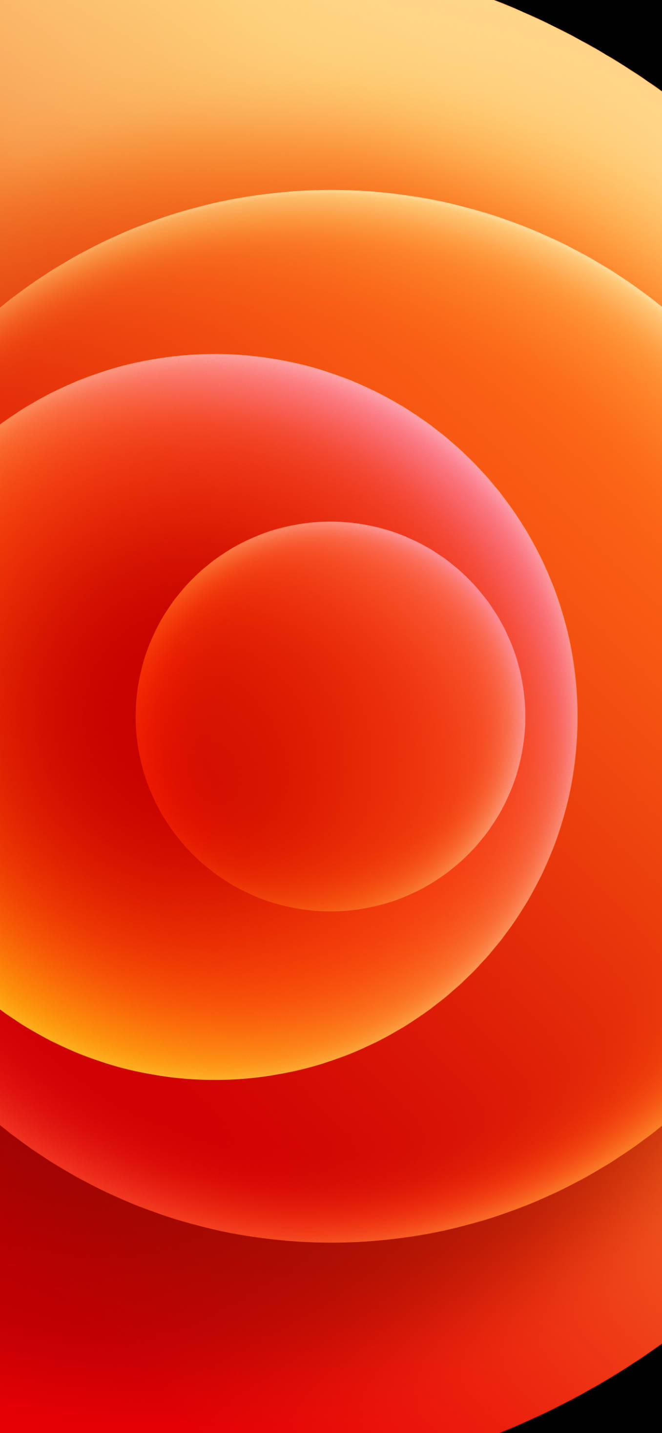 iPhone 12 Pro Oranje Orbs Muurpapier