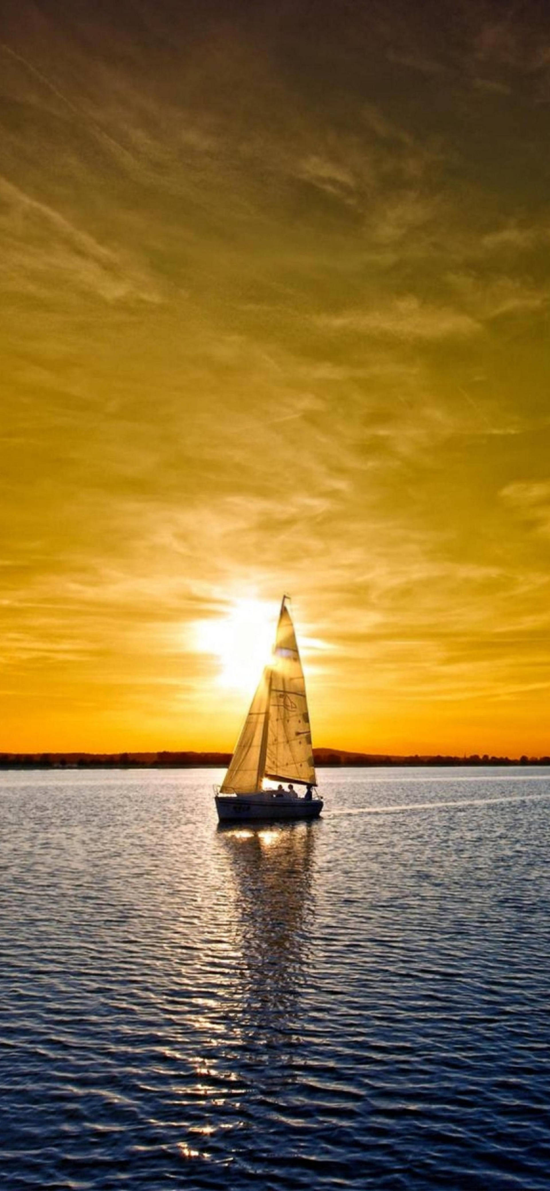 iPhone 13 Pro Max Seilboot Muurpapier