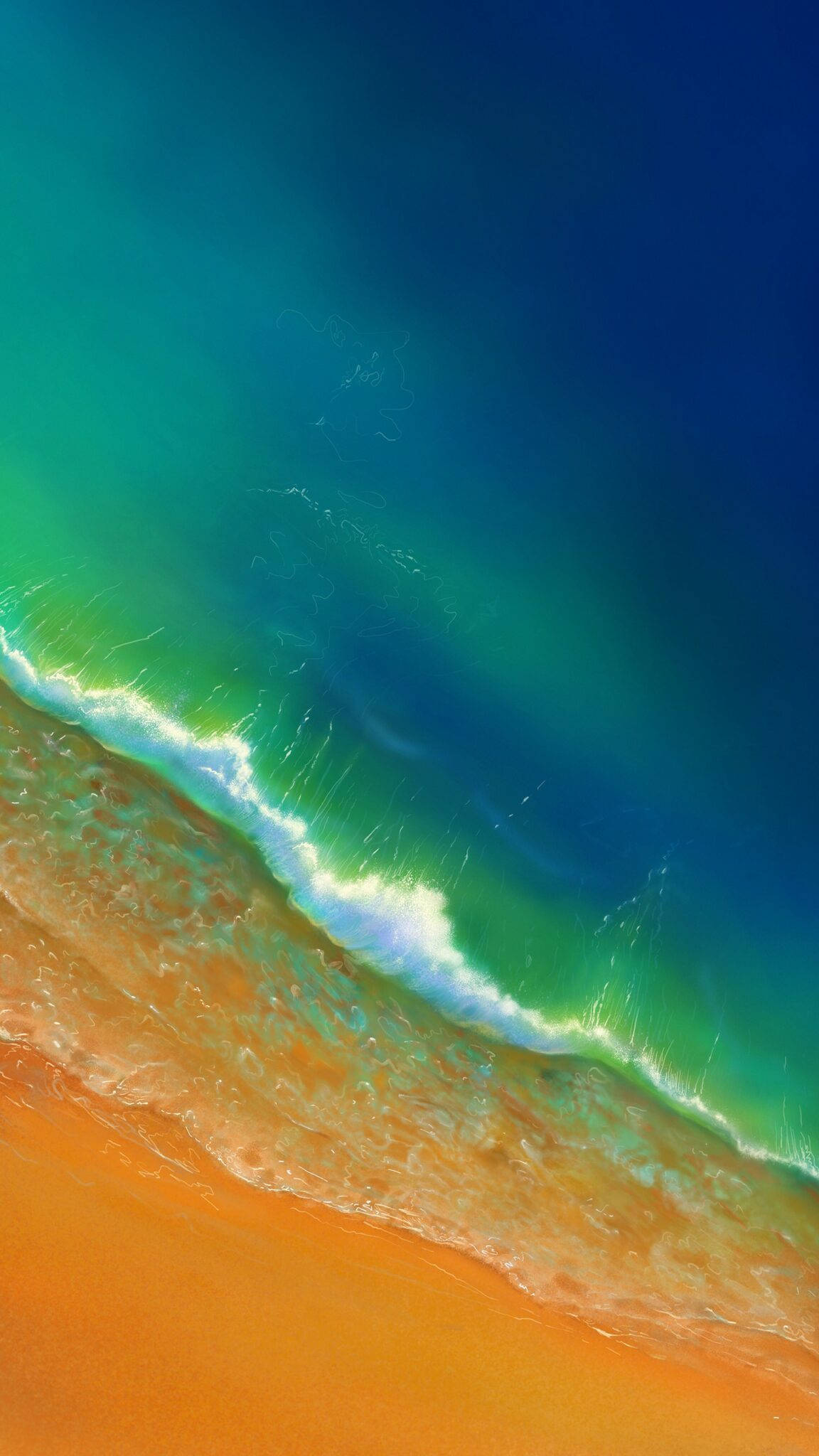 iPhone 14 Groen Strand Muurpapier