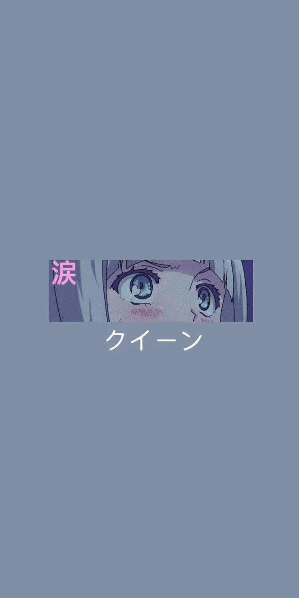 Iphone estetiese anime meisie oë muurpapier — Estetiese iPhone-agtergrond Muurpapier