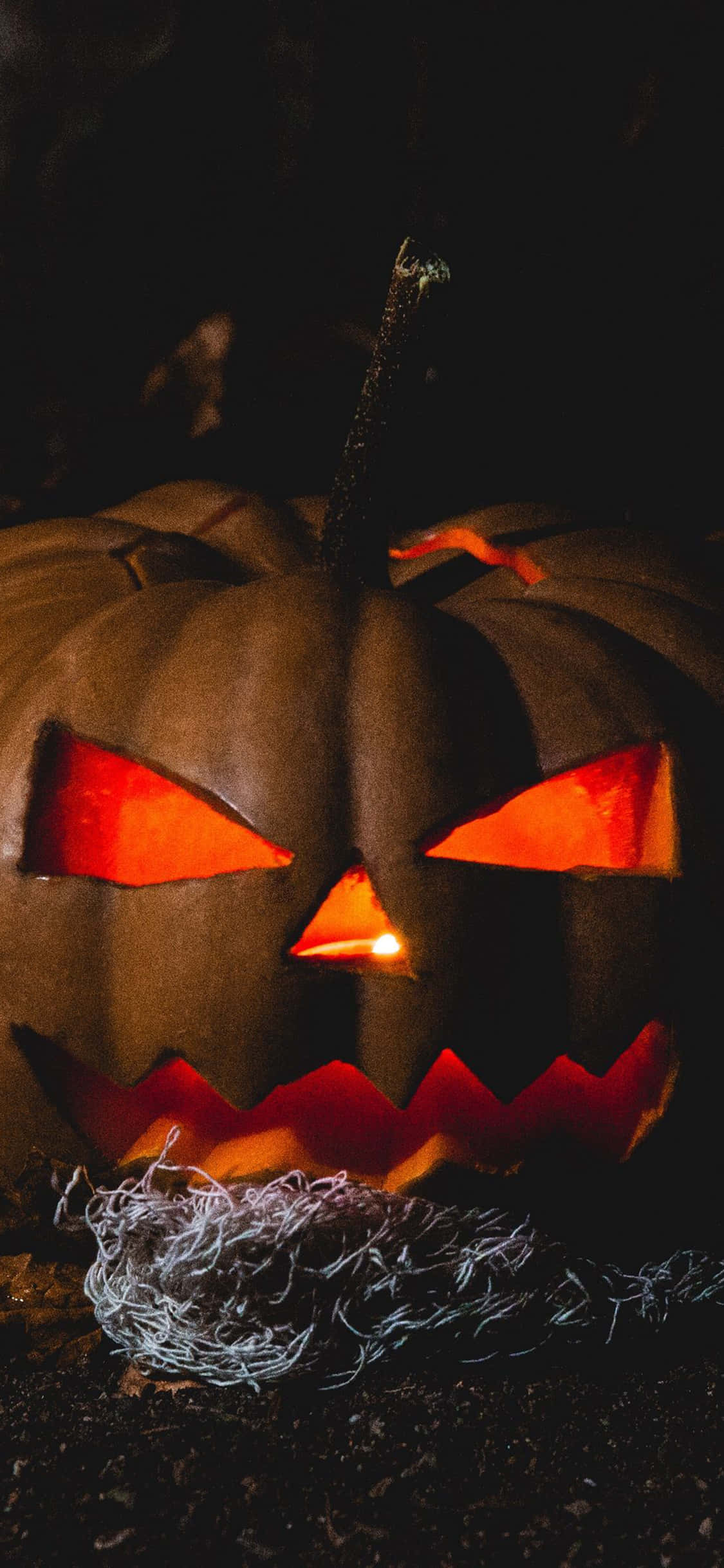 iPhone Halloween Agtergrond Van Grillerige Jack O'Lantern Muurpapier