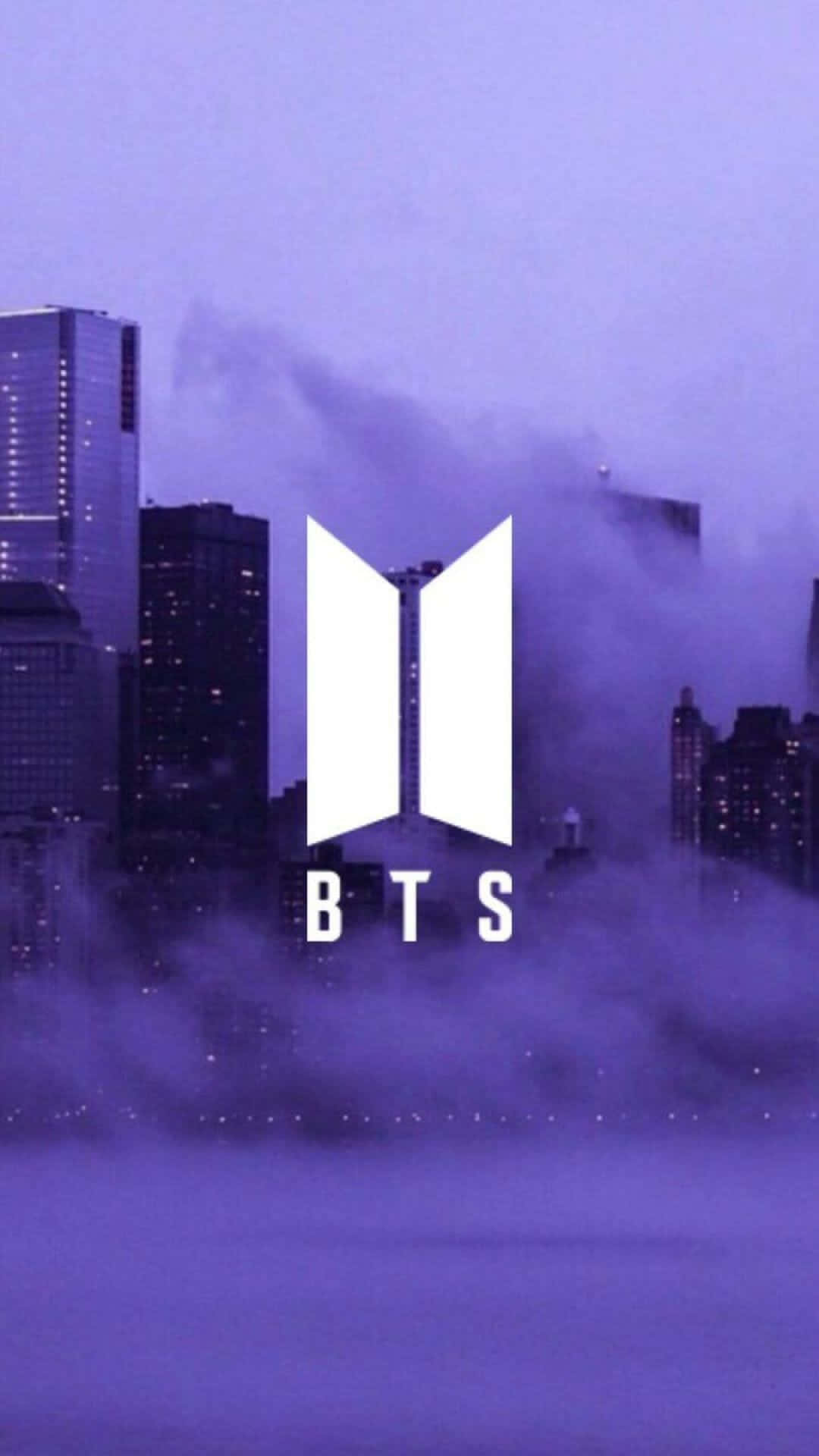 iPhone Lavender Aesthetic BTS-logo Muurpapier
