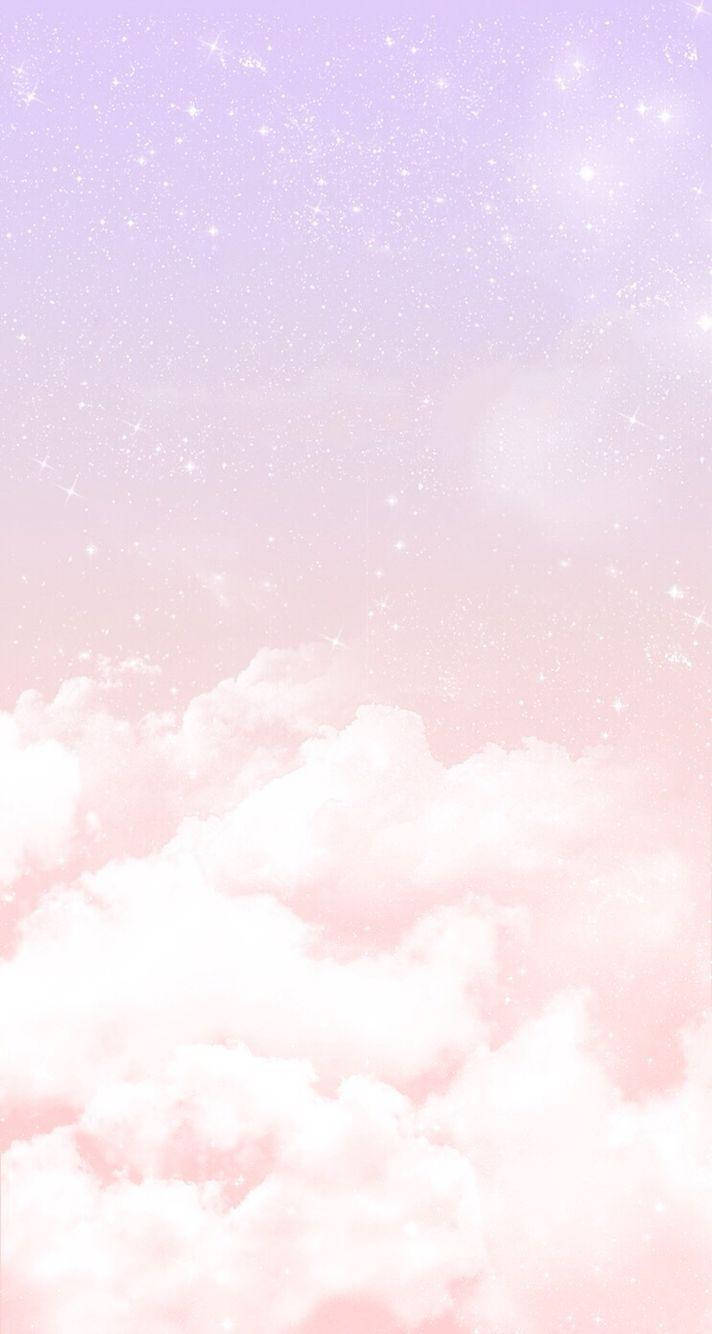 iPhone Pink Estetiese Vonkende Wolke Muurpapier