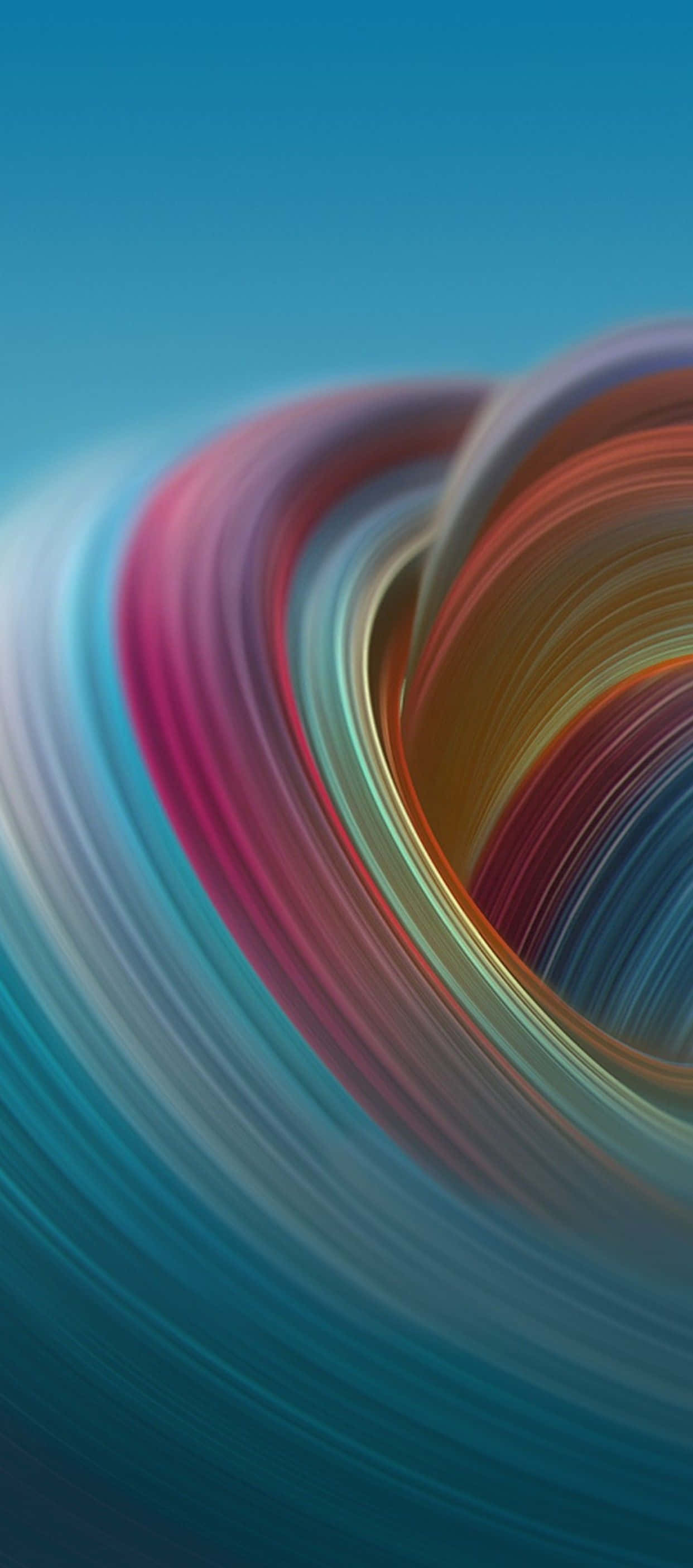 iPhone X Abstract Veelkleurige Maalstroom Muurpapier