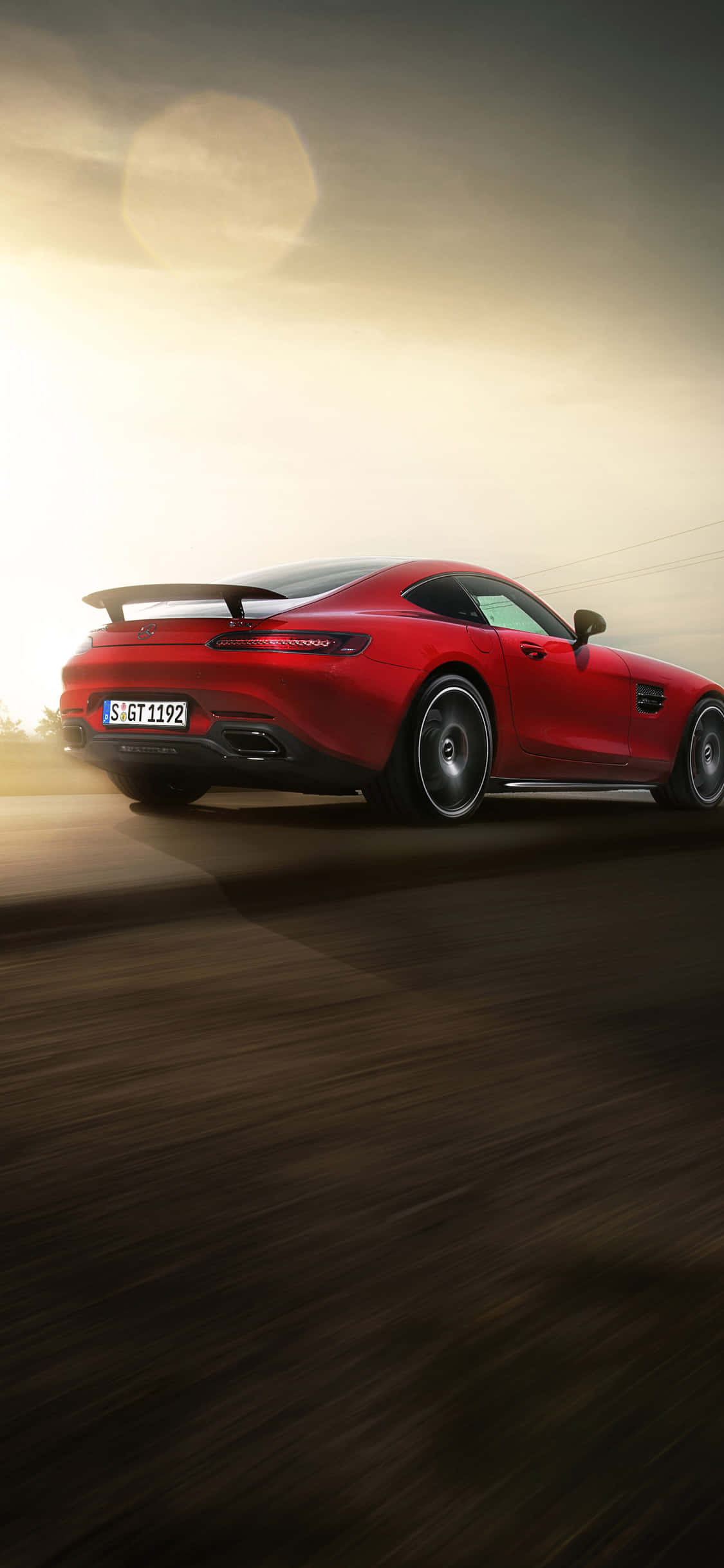 iPhone X Amg Gt-r Agtergrond Rooi Romp AMG GT Muurpapier