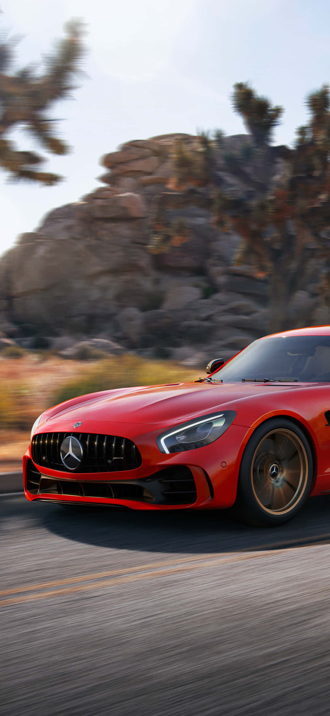 iPhone X Amg Gt-r Agtergrond Rooi 2018 AMG GTR Muurpapier
