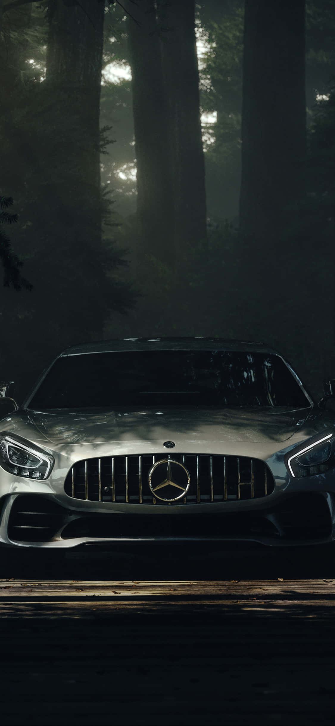 iPhone X Amg Gt-r Agtergrond AMG GT Met Sonstraal Muurpapier