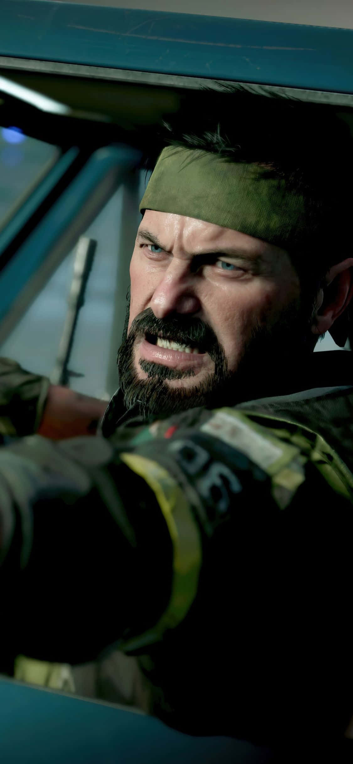 iPhone X Call Of Duty Black Ops Cold War Agtergrond Frank Woods Muurpapier
