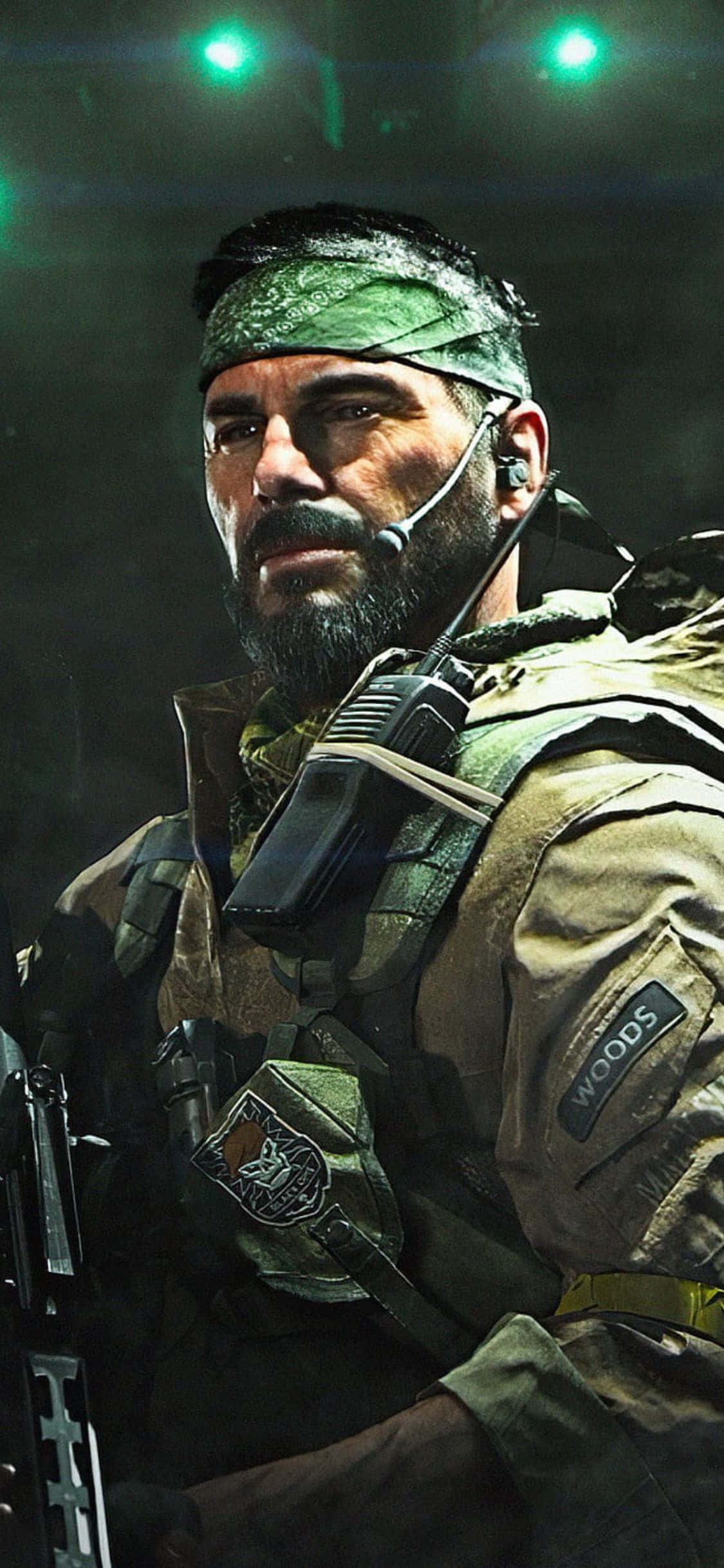 iPhone X Call Of Duty Black Ops Cold War Agtergrond Frank Woods Muurpapier