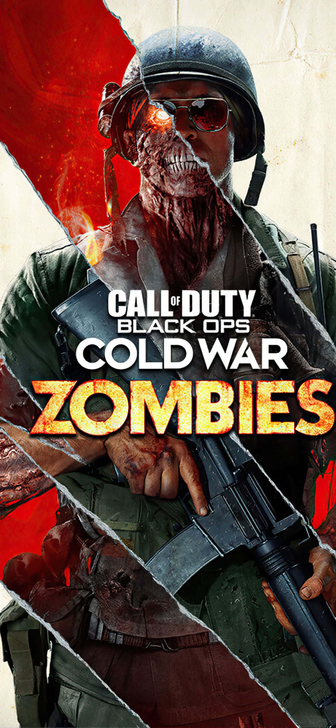 iPhone X Call Of Duty Black Ops Cold War Agtergrond Zombies-modus Muurpapier