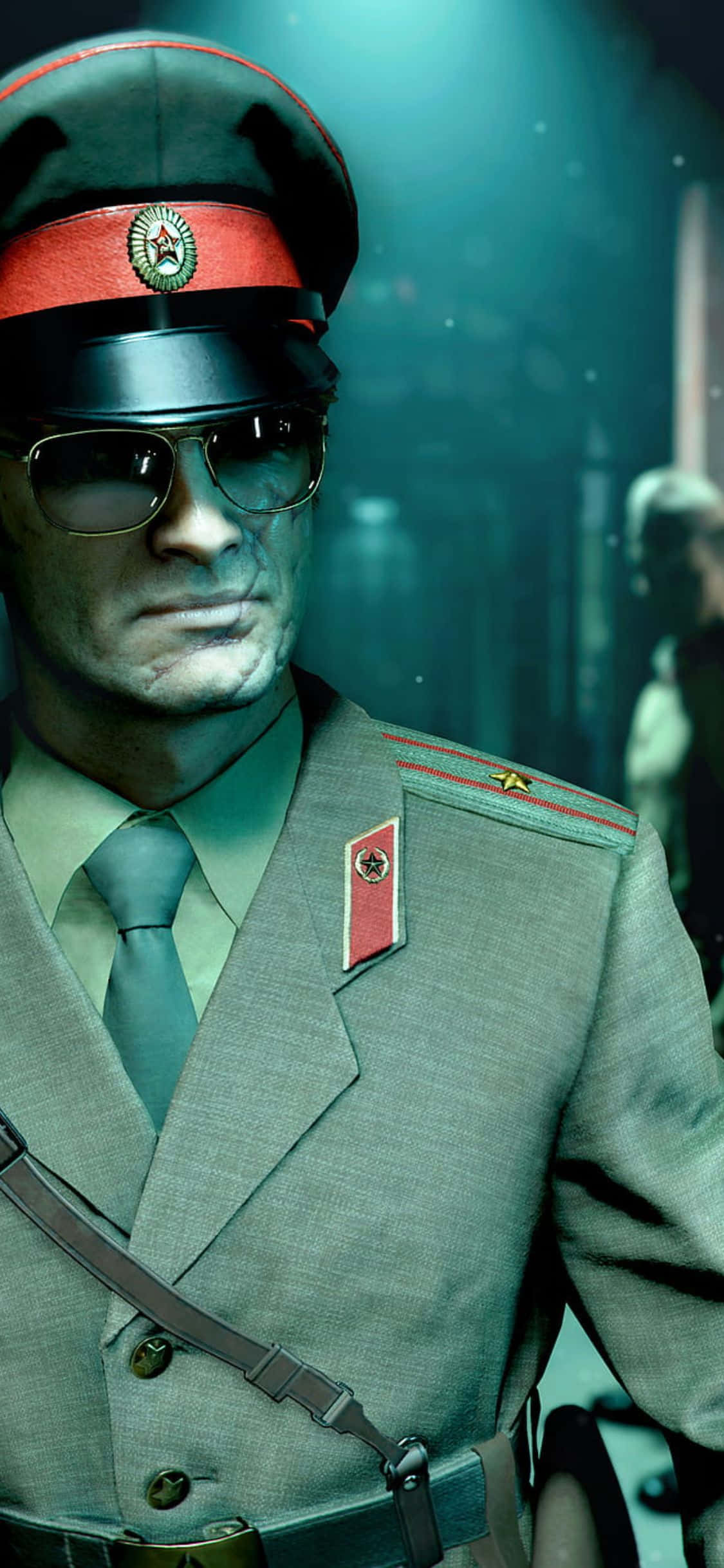 iPhone X Call Of Duty Black Ops Cold War Agtergrond Russell Adler Muurpapier