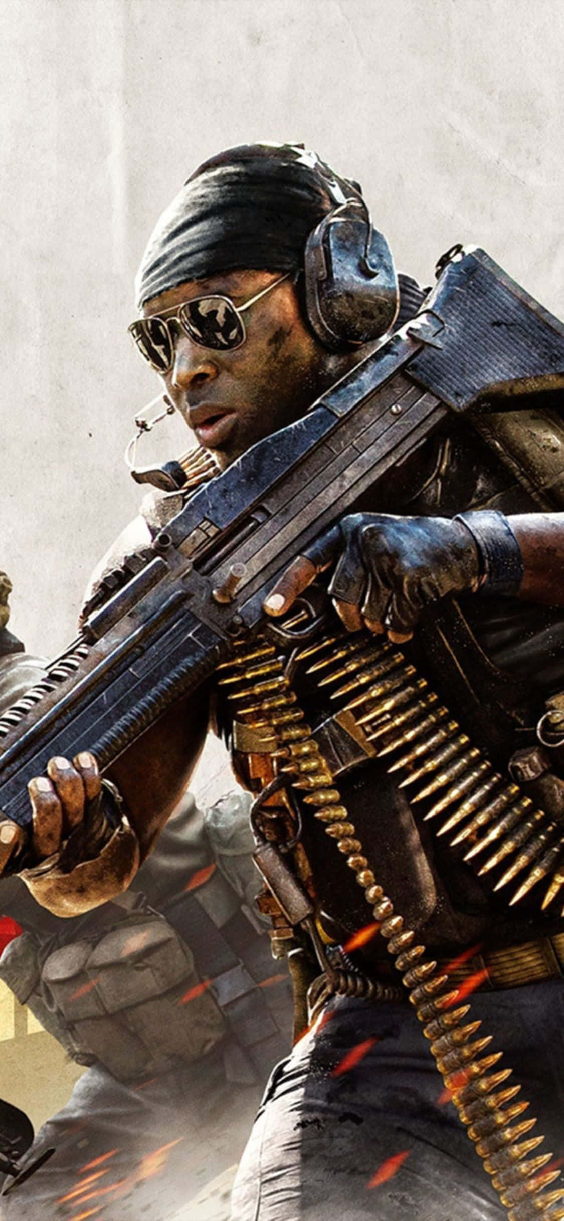 iPhone X Call Of Duty Black Ops Cold War Agtergrond Karakter Muurpapier