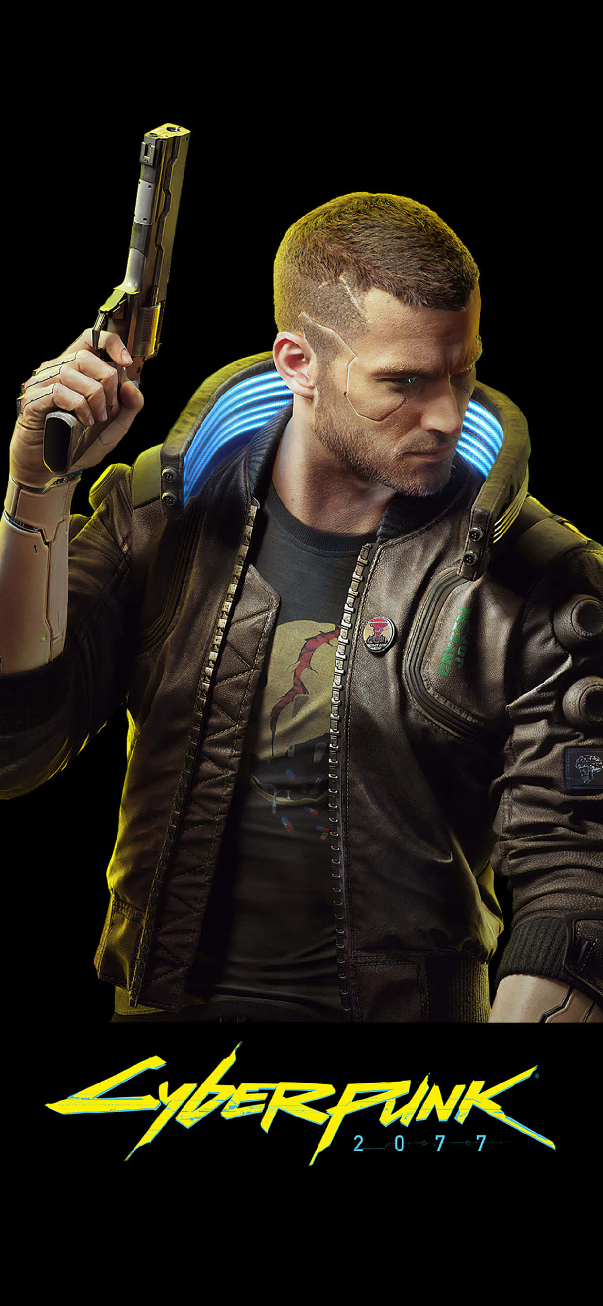 iPhone X Cyberpunk 2077 Agtergrond Muurpapier