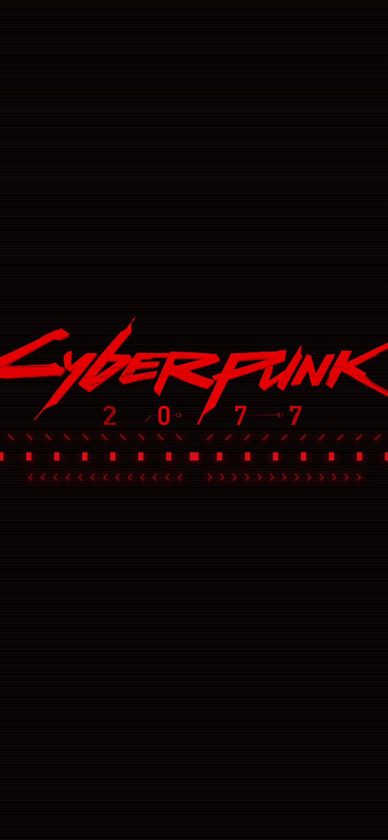 iPhone X Cyberpunk 2077 Agtergrond Rooi Plakkaat Muurpapier
