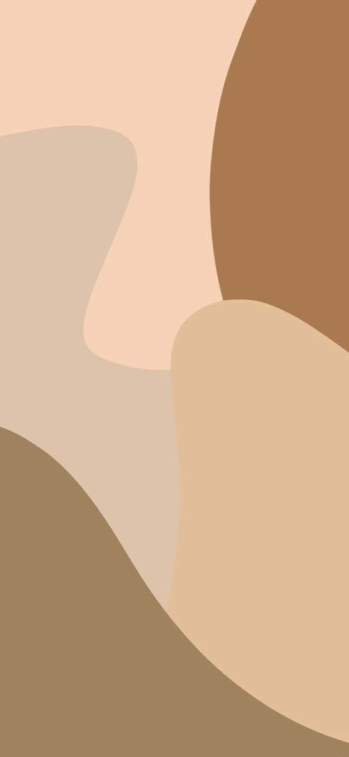 iPhone X Estetiese Minimalistiese Beige Bruin Agtergrond Muurpapier