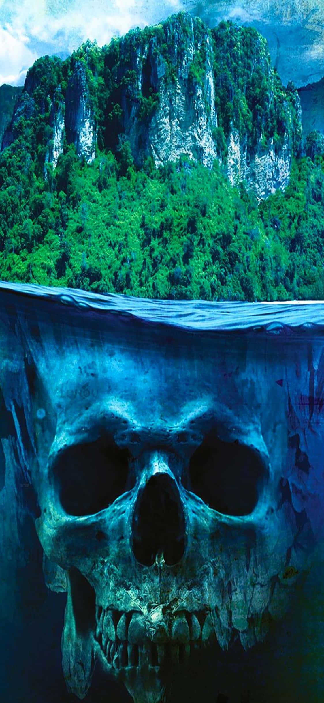 iPhone X Far Cry 3 Rook Eilande Skedel Agtergrond Muurpapier