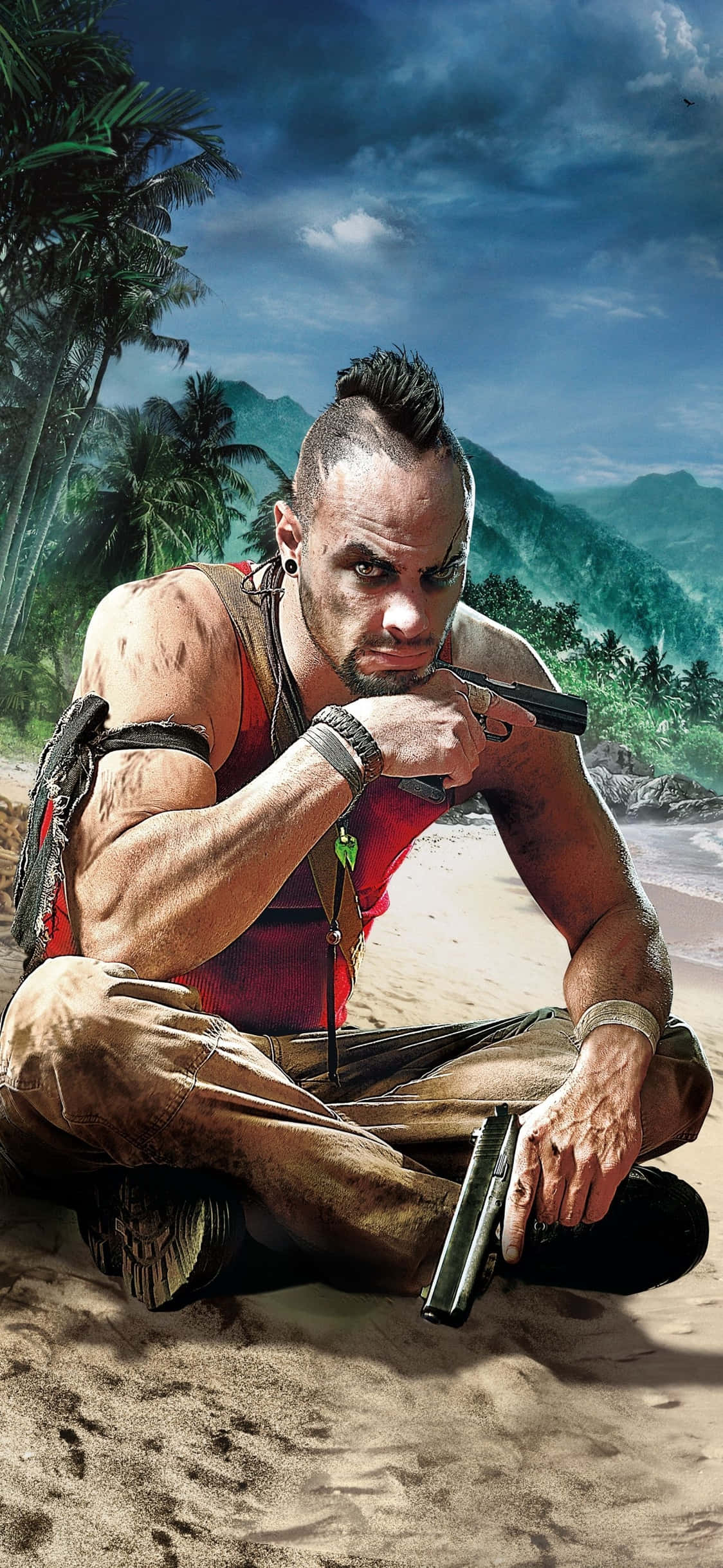 iPhone X Far Cry 3 Vaas Montenegro Sand Agtergrond Muurpapier